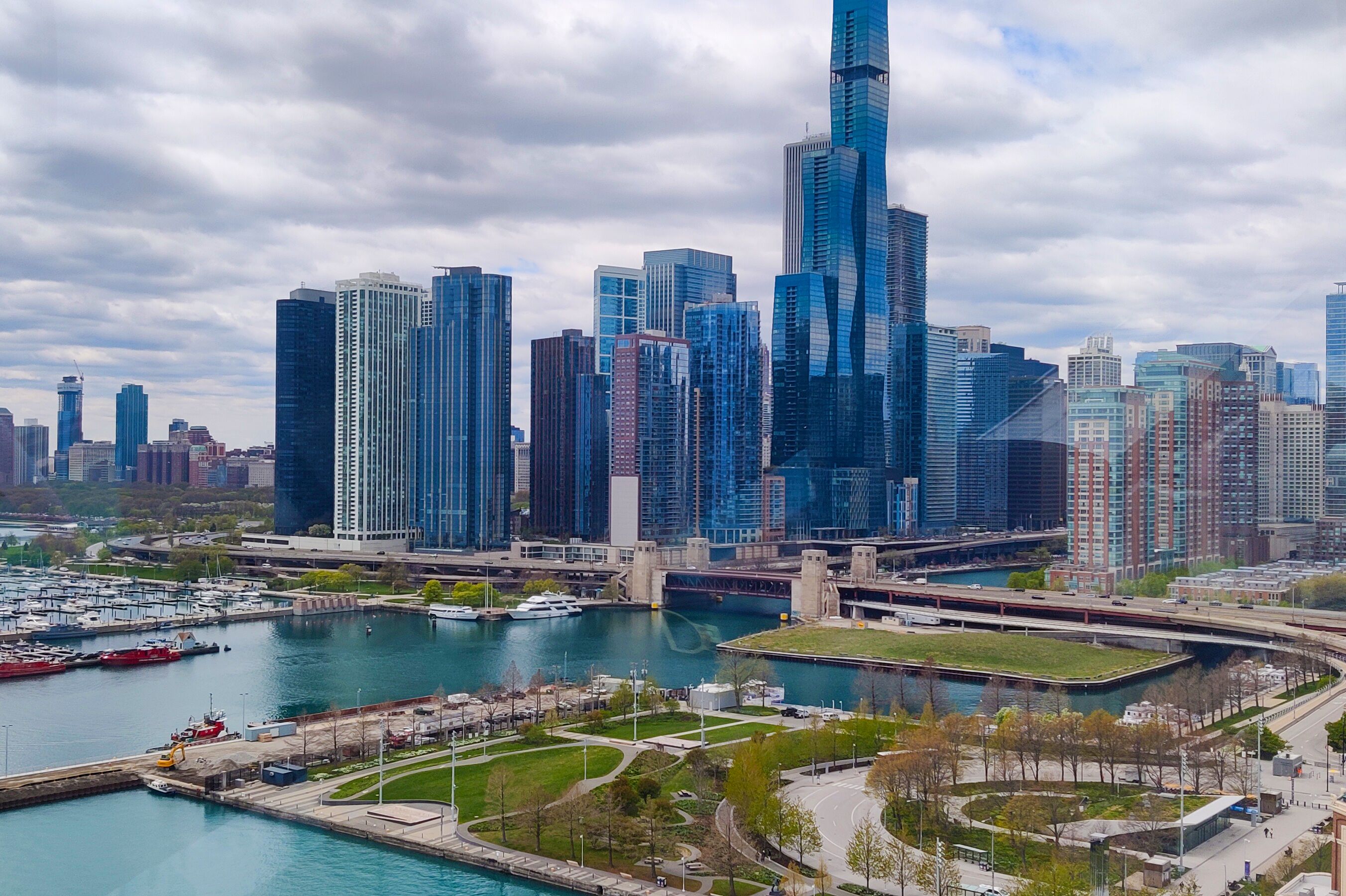 Blick aus dem Navy Pier Ferris Wheel