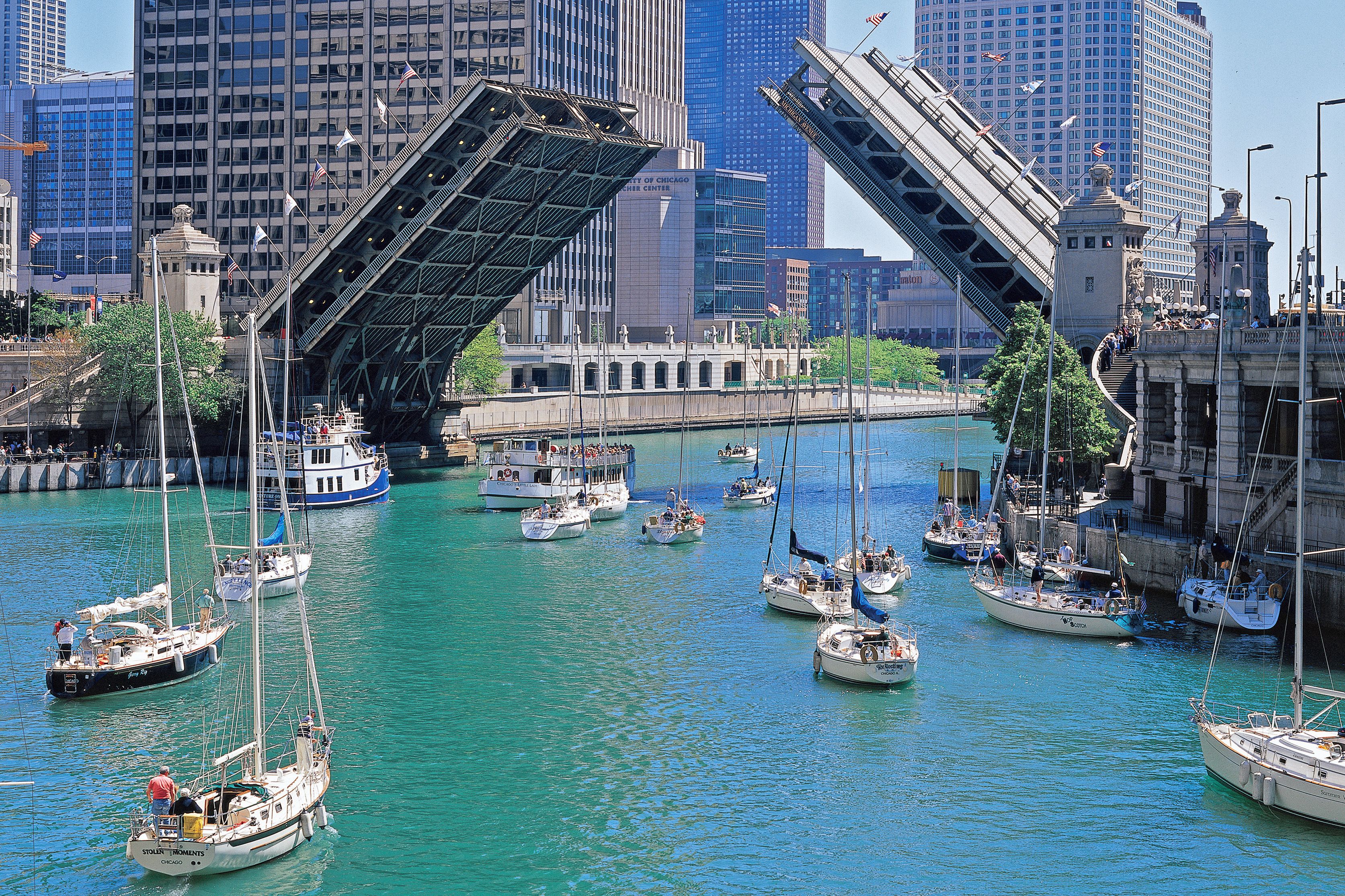 Klappbruecke am Chicago River