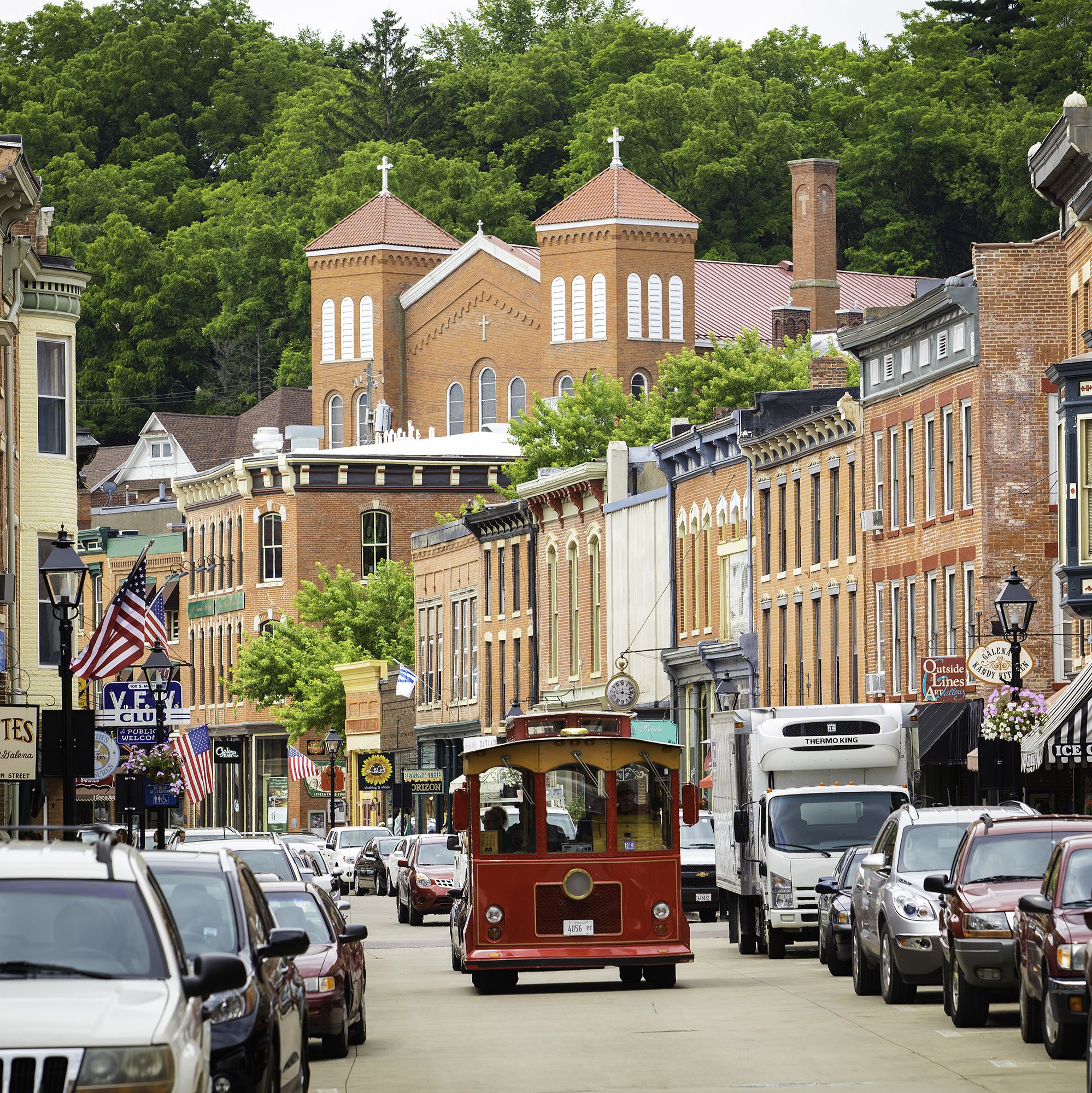 Galena Trolley Tours durch die StraÃŸen von Galena