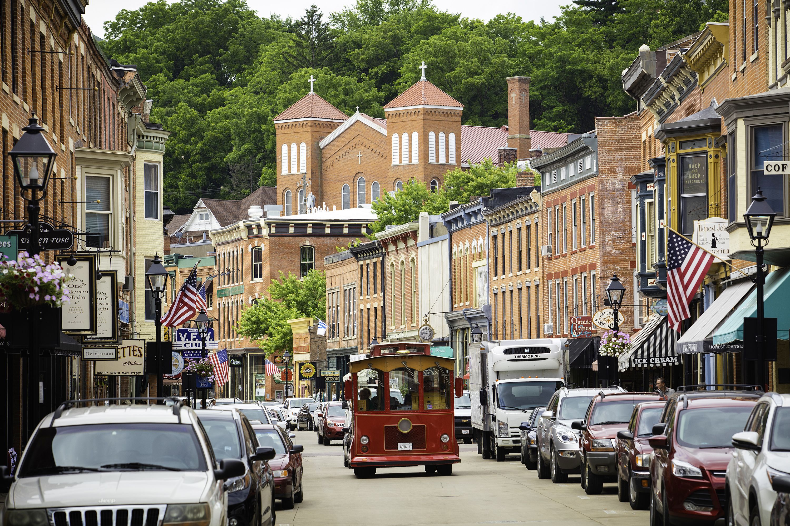 Galena Trolley Tours durch die StraÃŸen von Galena