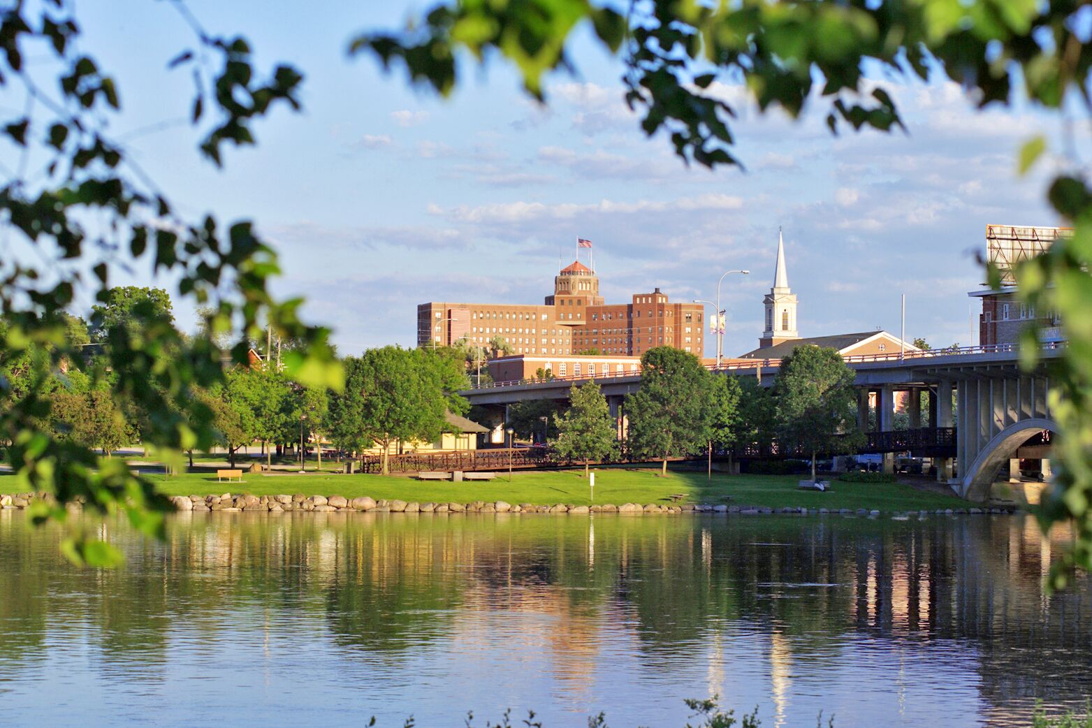 Blick auf den Rock River in Rockford