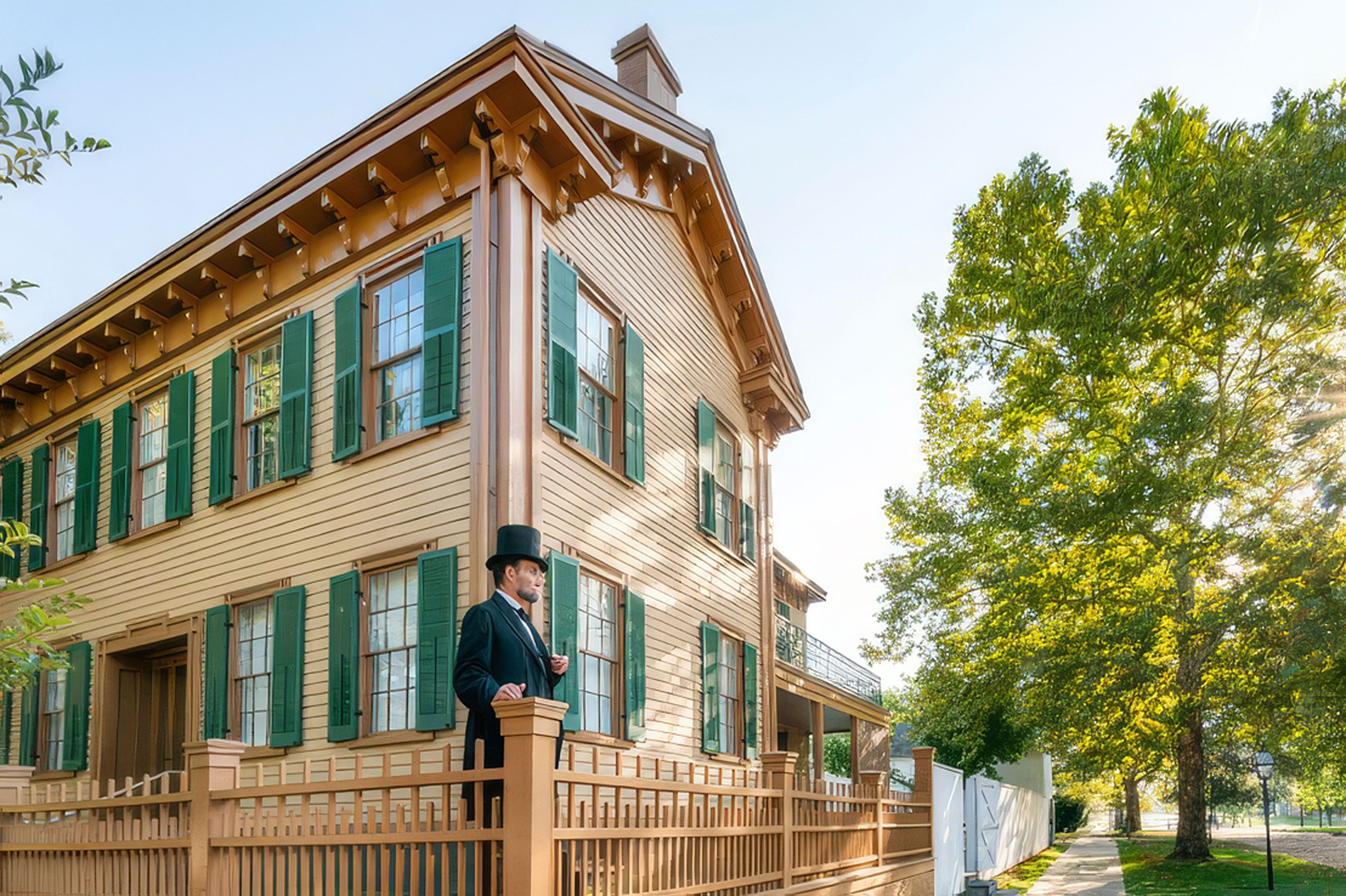 Historisches Gebäude Springfield Lincoln in Illinois
