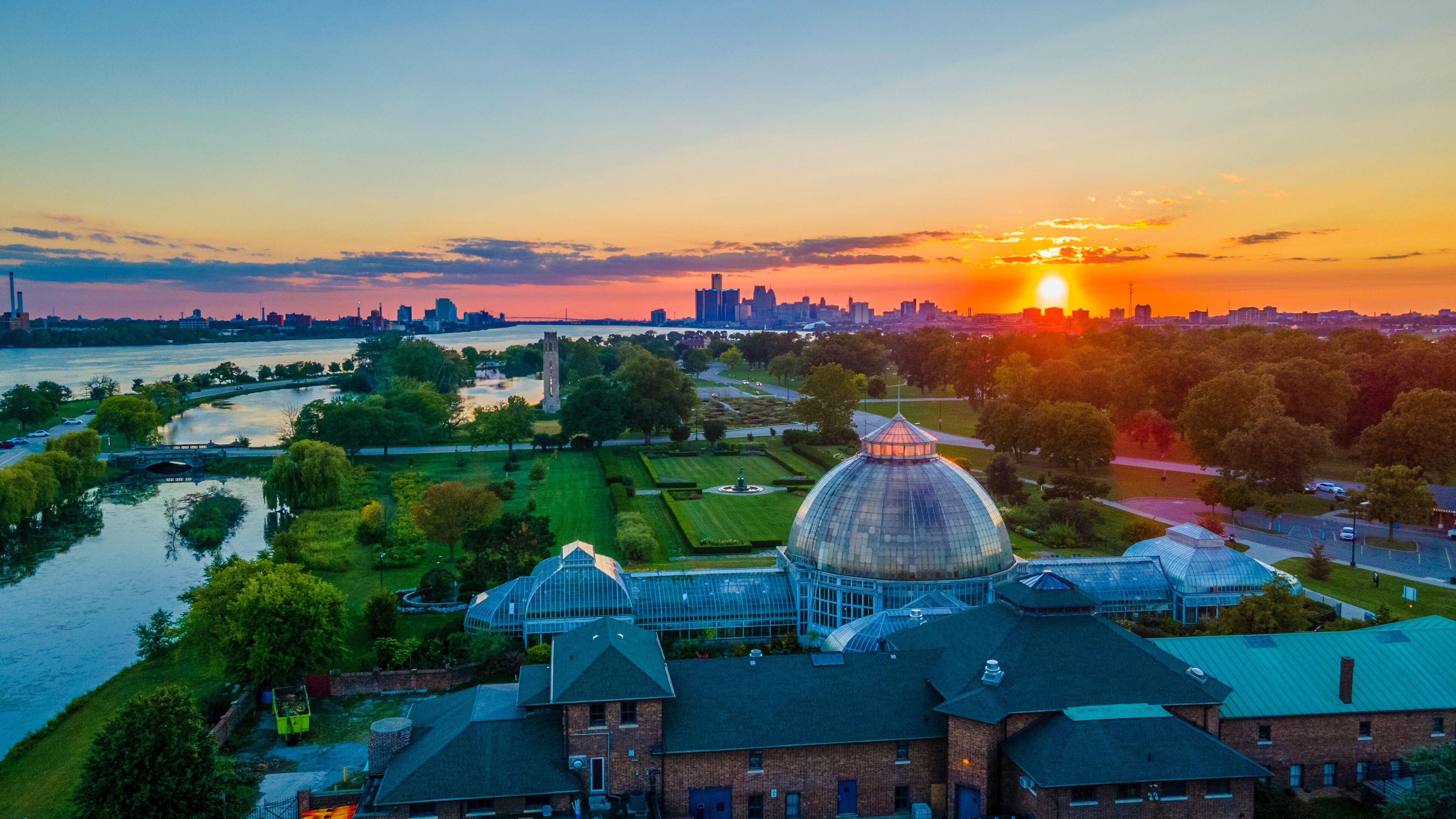 Die Belle Isle in Detroit, Michigan Blick auf die Belle Isle in Detroit, Michigan.
