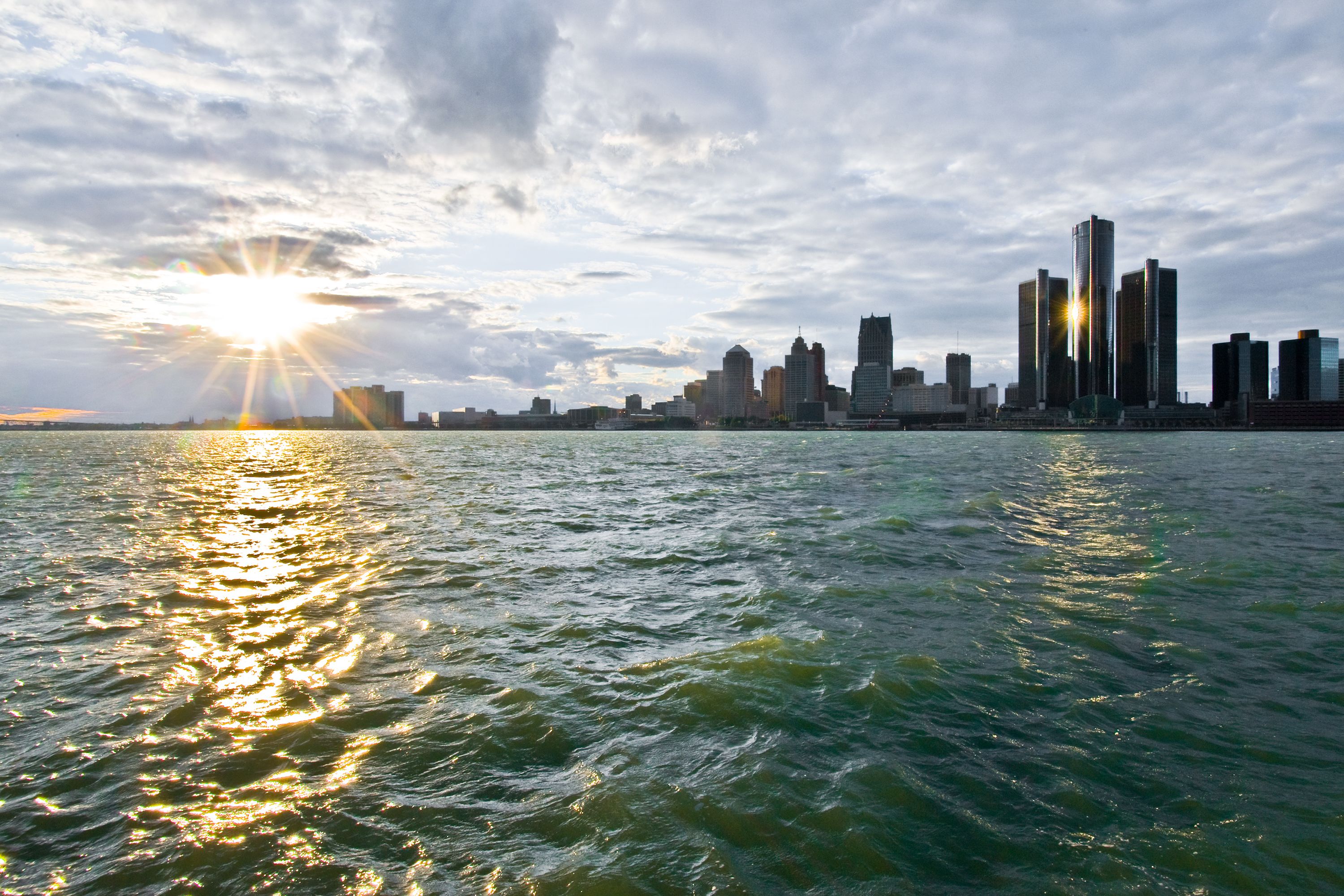 Die Skyline von Detroit