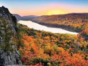 Lake of the Clouds in US-Bundesstaat Michigan im Herbst