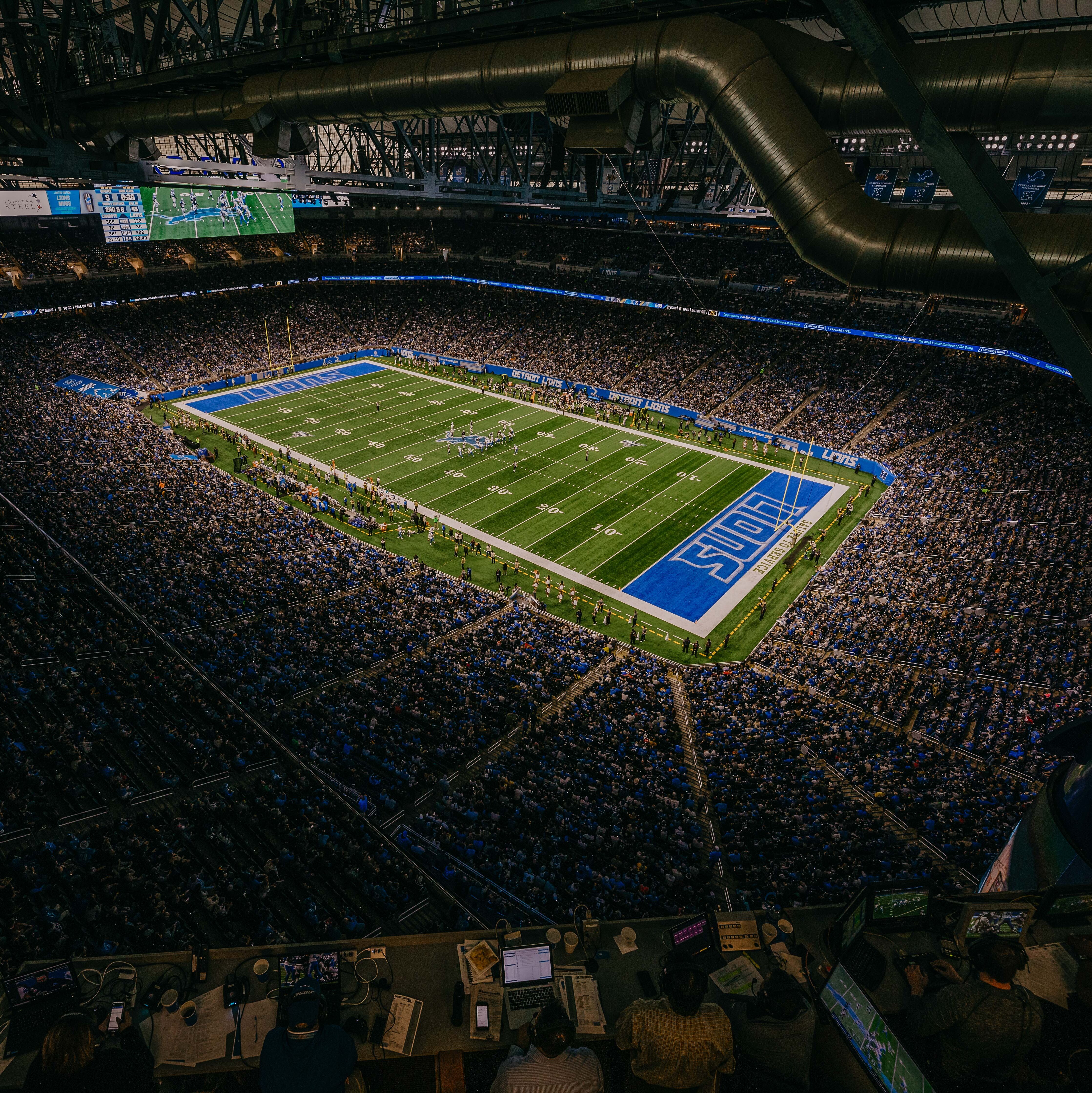 Atemberaubendes Stadion Ford Field in Detroit in Michigan