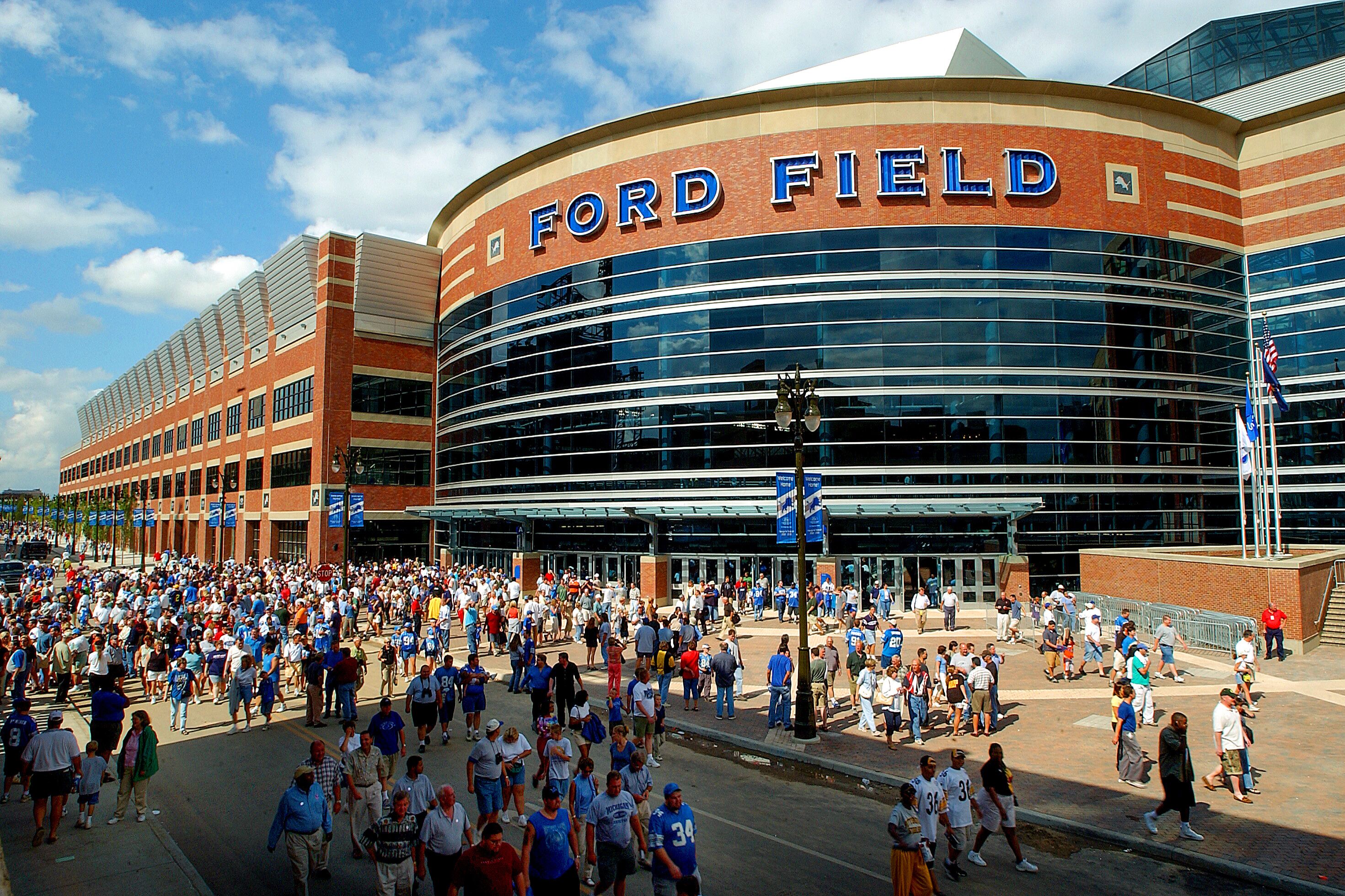 Beliebtes Stadion Ford Field von Detroit in Michigan