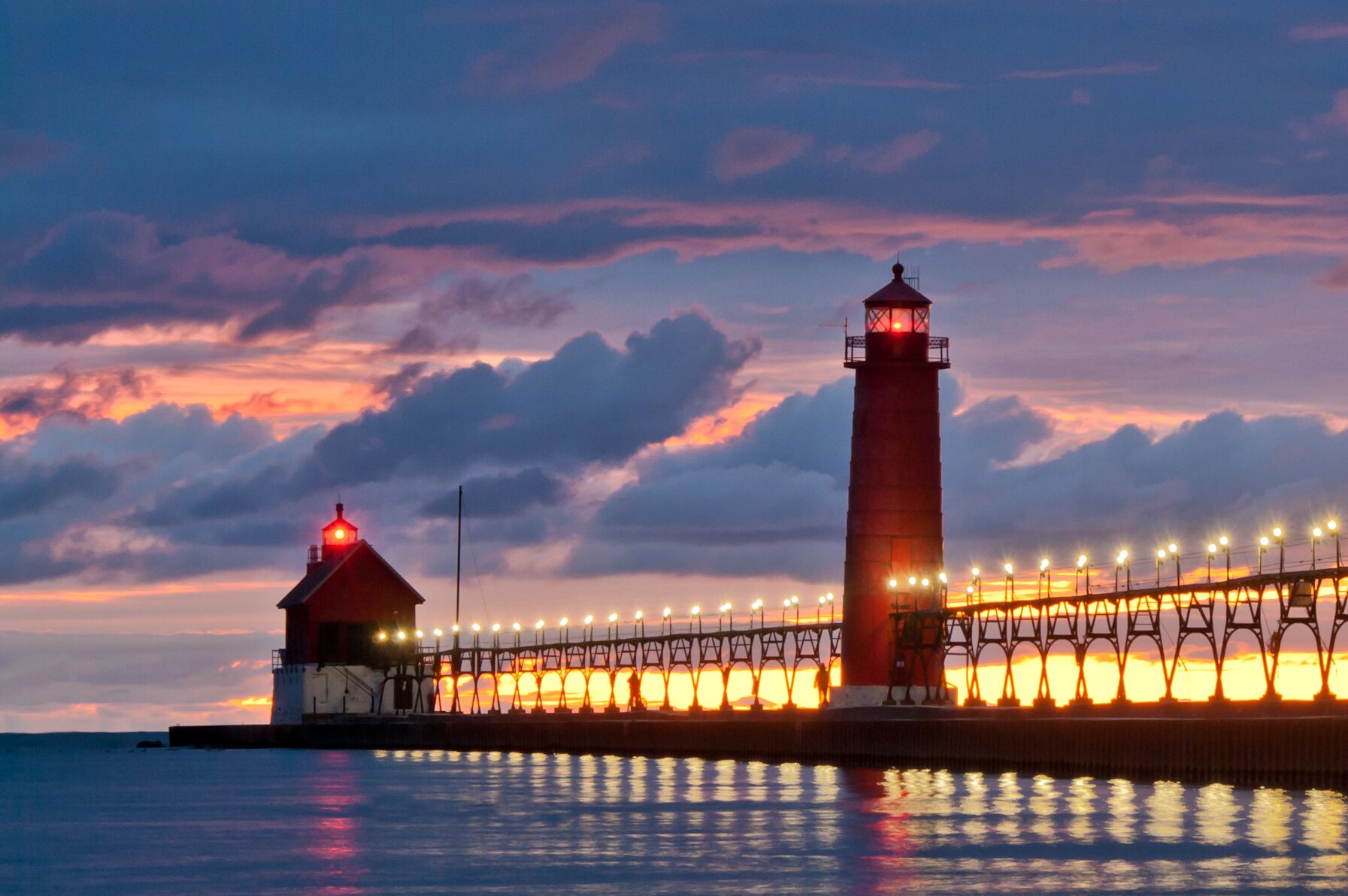 Grand Haven, Sonnenuntergang