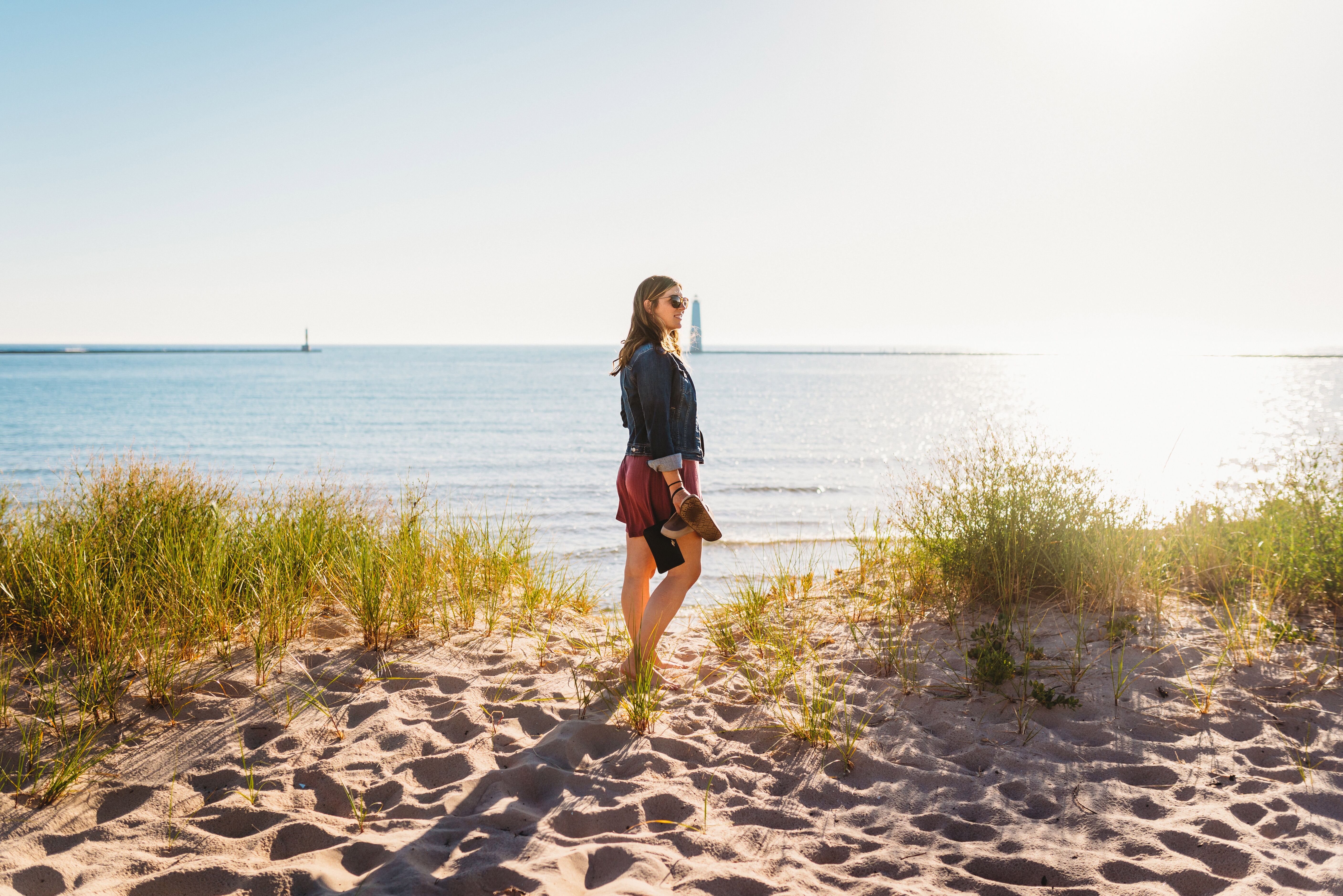 Frankfort Beach am Lake Michigan