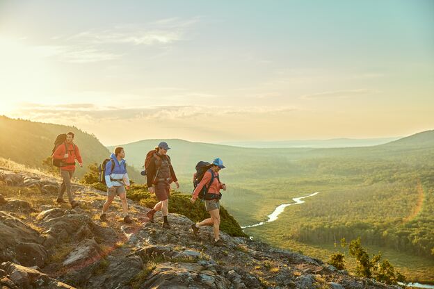 Wanderung am Lake of the Clouds in Michigan Wanderung am Lake of the Clouds in Michigan
