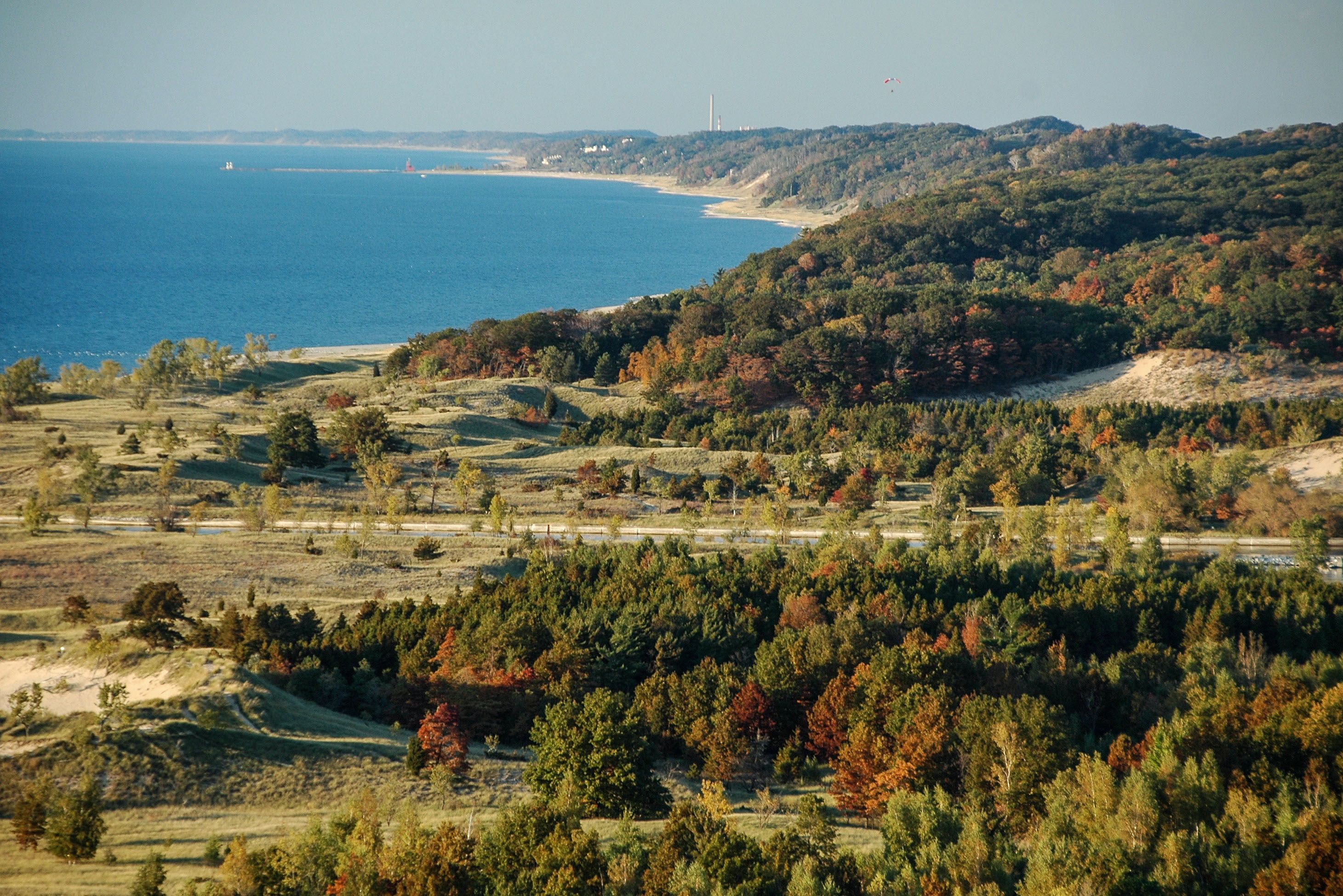 Der Saugatuck Dunes State Park am Ufer des Lake Michigans