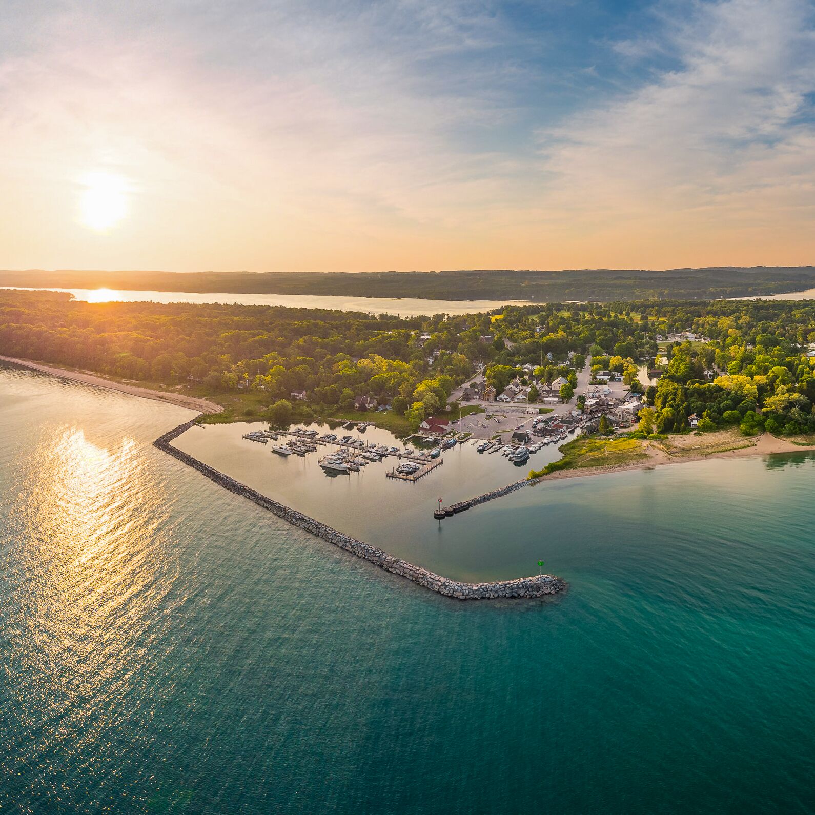 Blick auf Traverse City in Michigan