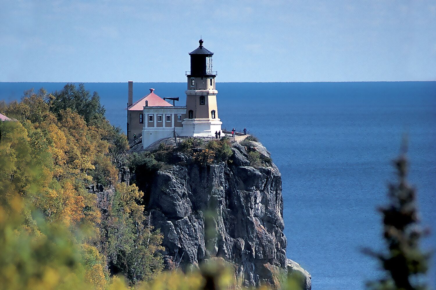 13. Split Rock Lighthouse, Two Harbors. In the early years of the 20th century iron ore shipments on Lake Superior doubled and redoubled, and the demand for a new lighthouse on the lakeÕs inhospitable North Shore was not surprising. A particularly violent gale in 1905 raged for two days, claiming 215 lives and damaging 29 vessels. Thus, the pressure for a lighthouse prompted the U.S. Congress to authorize construction of Split Rock. In 1969 modern navigational equipment rendered the lighthouse obsolete, but the landmark was soon added to the nearby state park. Today, Split Rock Lighthouse is one of MinnesotaÕs most photographed scenes, and tours are available of the lighthouse and the keeperÕs home.