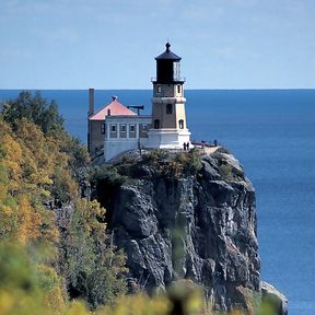 13. Split Rock Lighthouse, Two Harbors. In the early years of the 20th century iron ore shipments on Lake Superior doubled and redoubled, and the demand for a new lighthouse on the lakeÕs inhospitable North Shore was not surprising. A particularly violent gale in 1905 raged for two days, claiming 215 lives and damaging 29 vessels. Thus, the pressure for a lighthouse prompted the U.S. Congress to authorize construction of Split Rock. In 1969 modern navigational equipment rendered the lighthouse obsolete, but the landmark was soon added to the nearby state park. Today, Split Rock Lighthouse is one of MinnesotaÕs most photographed scenes, and tours are available of the lighthouse and the keeperÕs home.