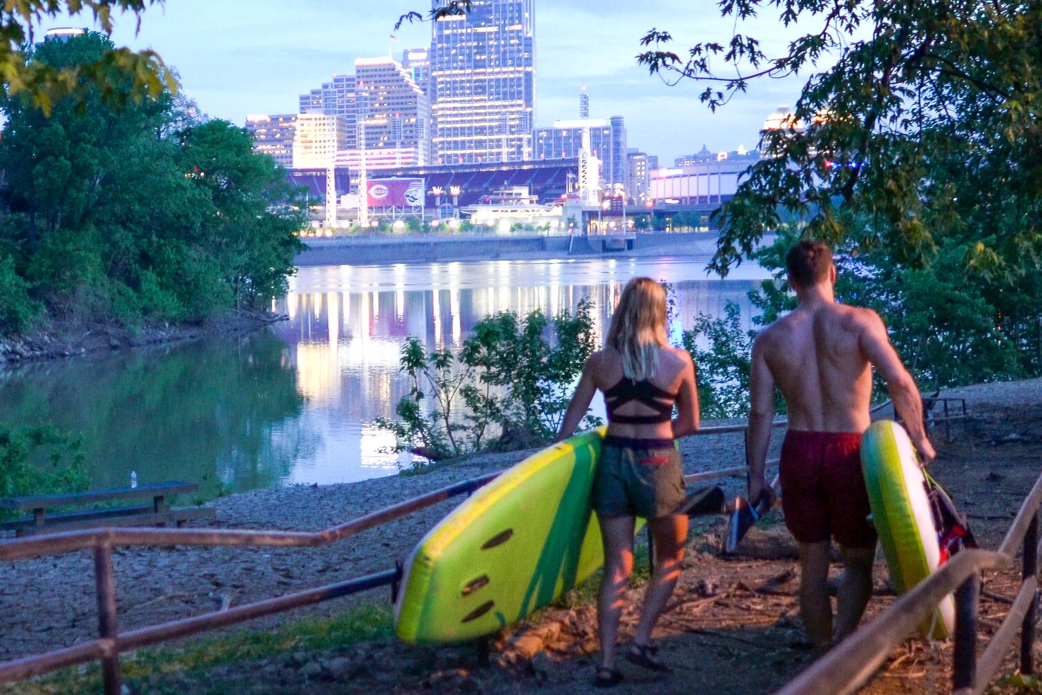 Am Ohio River in Cincinnati