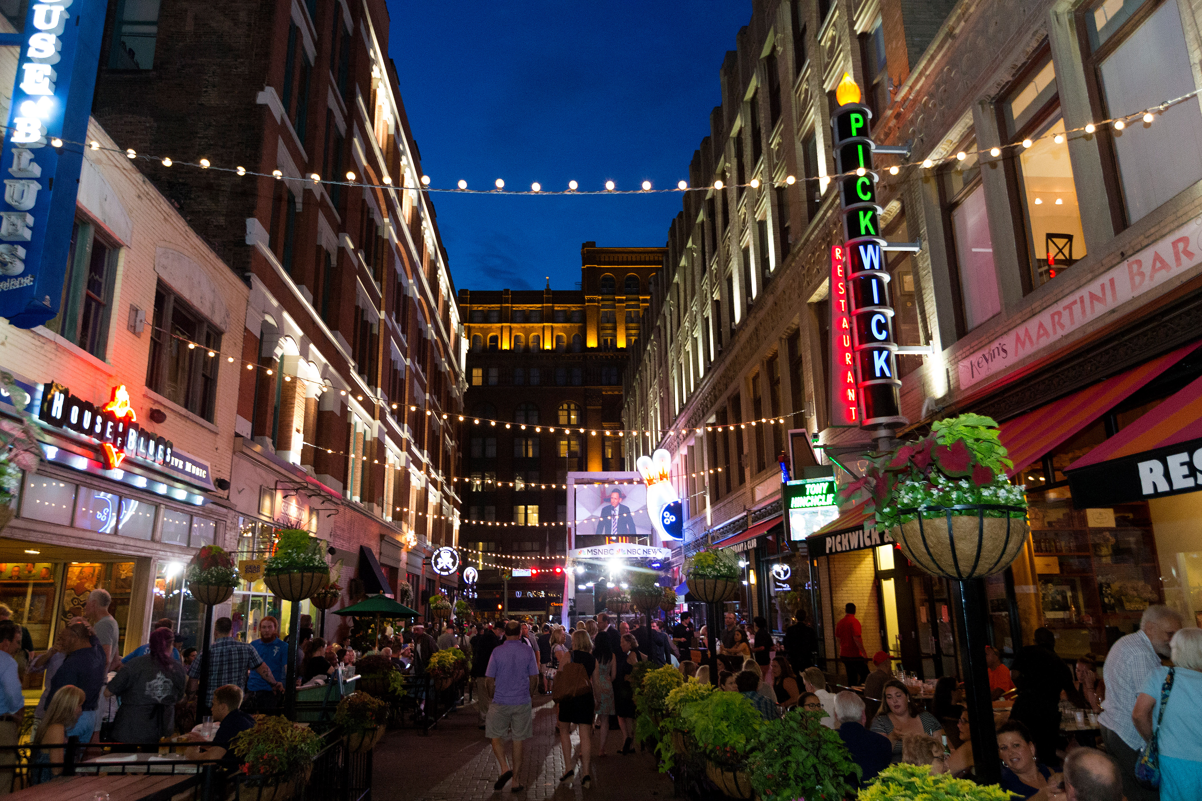 Blick durch die East 4th Street in Cleveland