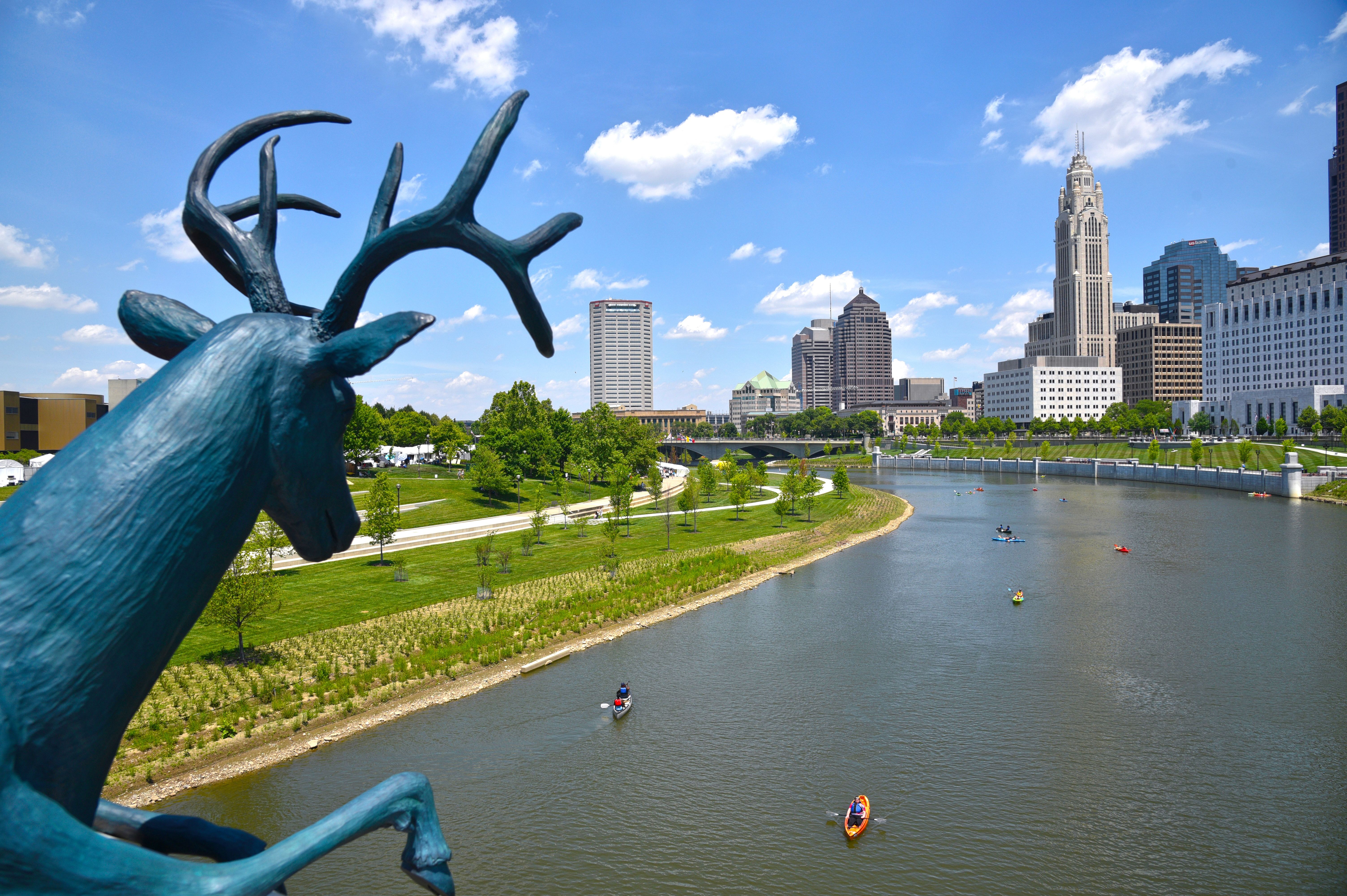 Ausblick auf die Stadt Columbus in Ohio