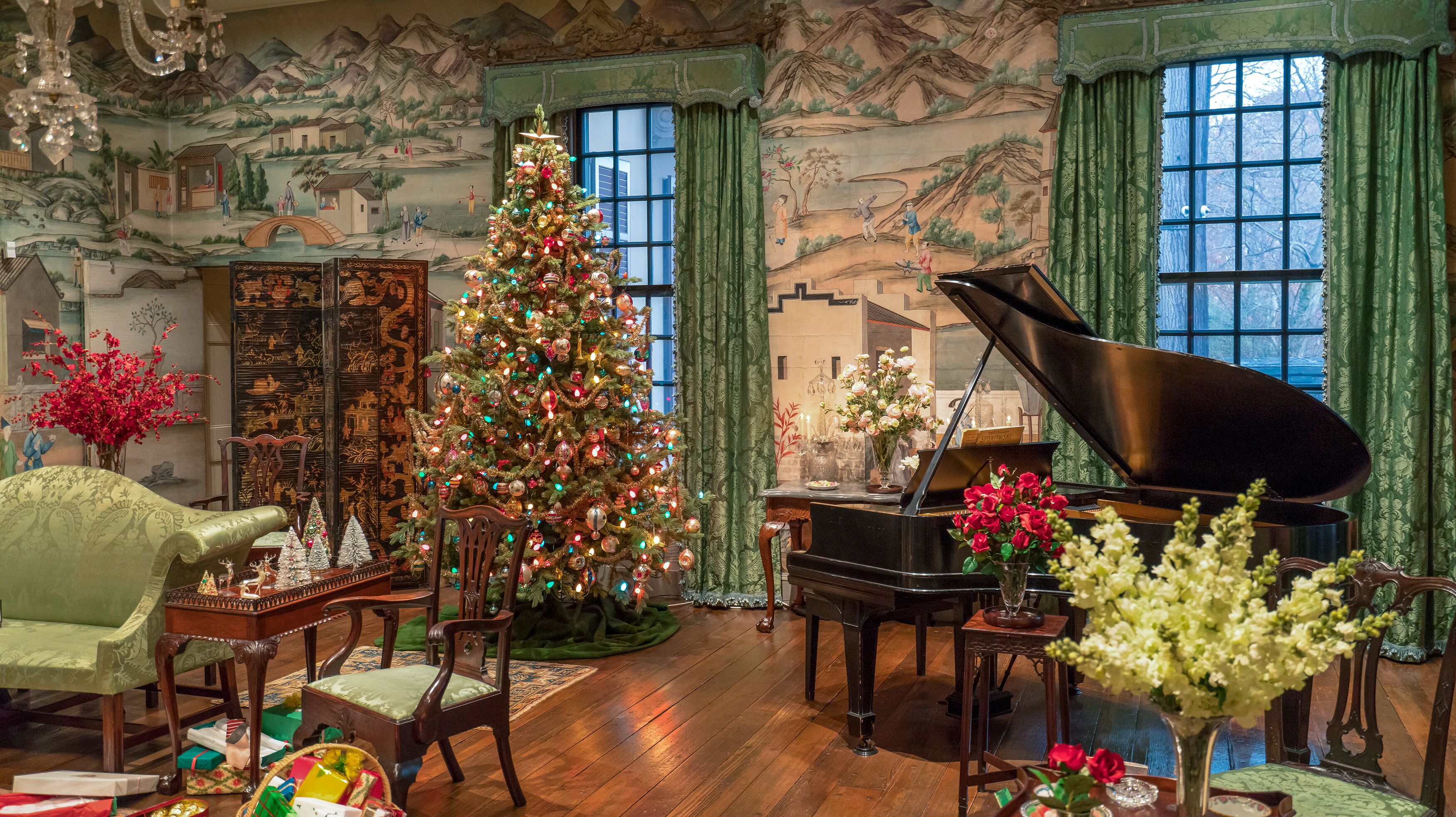 Eine weihnachtliche Ausstellung im Winterthur Museum in Pennsylvania