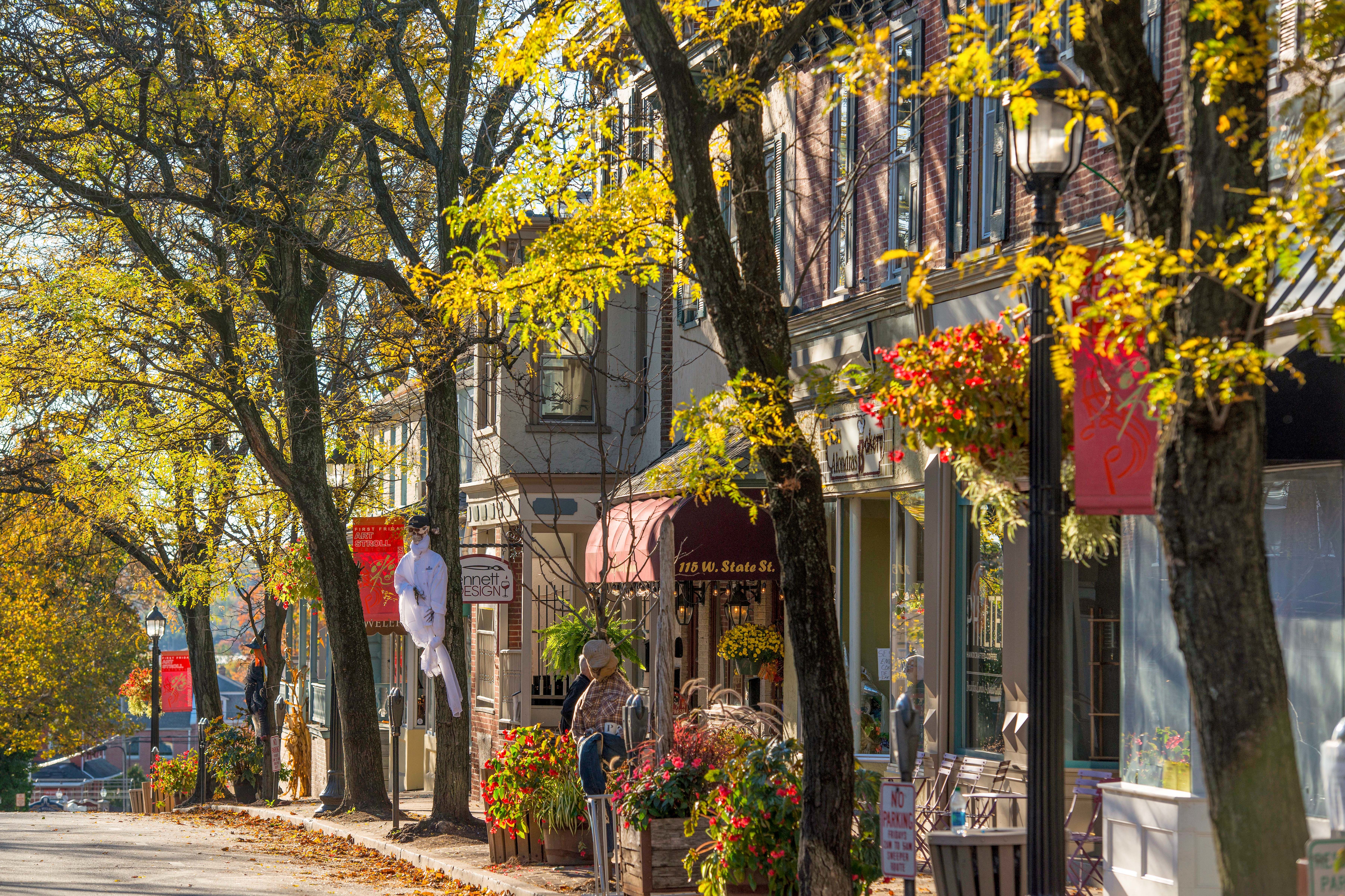 Impression der Stadt Kennett Square Downtown in Chester County