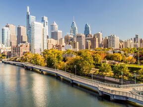 Die Skyline von Philadelphia in Pennsylvania