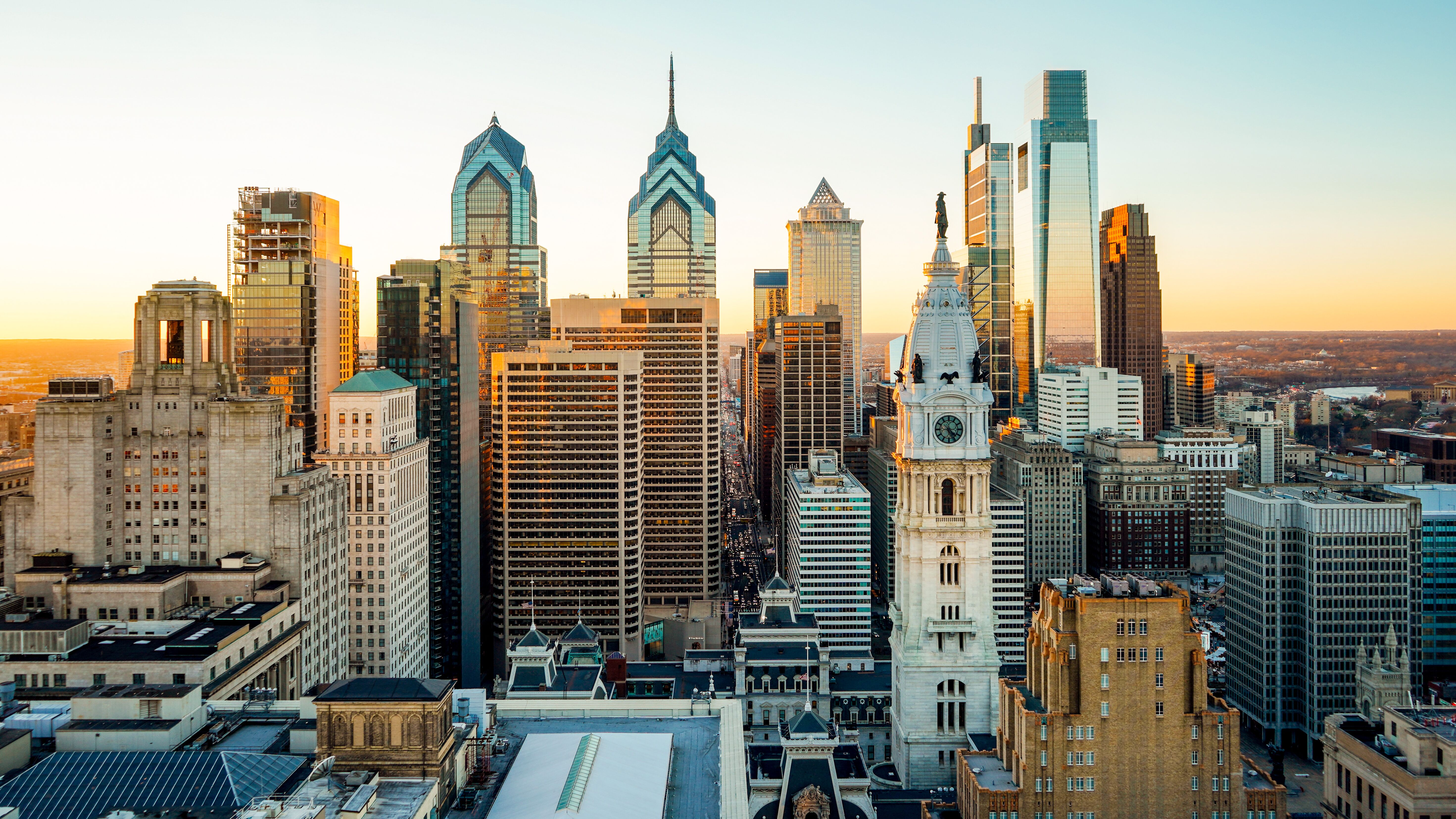 In den Häuserschluchten von "Philly" lässt sich hervorragend shoppen! Skyline von Philadelphia