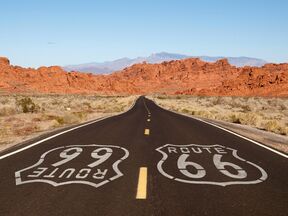 Route 66 in der Mojave WÃ¼ste