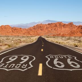 Route 66 in der Mojave WÃ¼ste