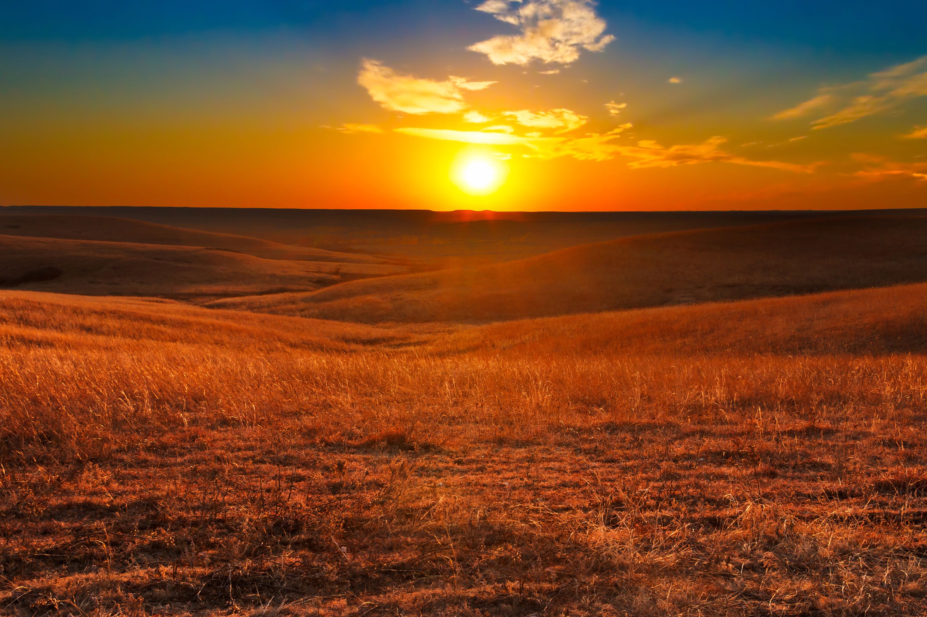 Sonnenuntergang, Flint Hills, Kansas