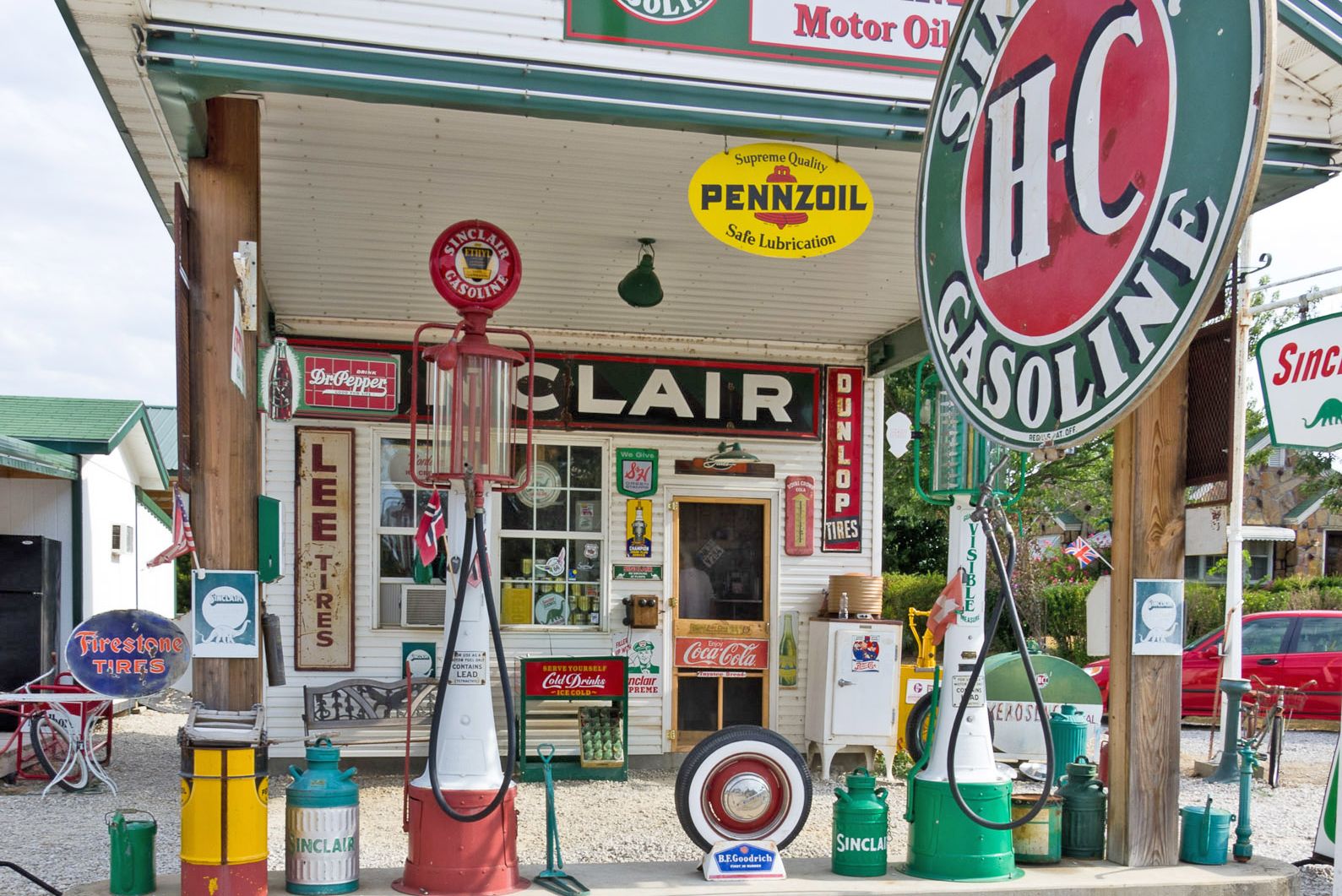 Eine typische Tankstelle am Rande der Route 66