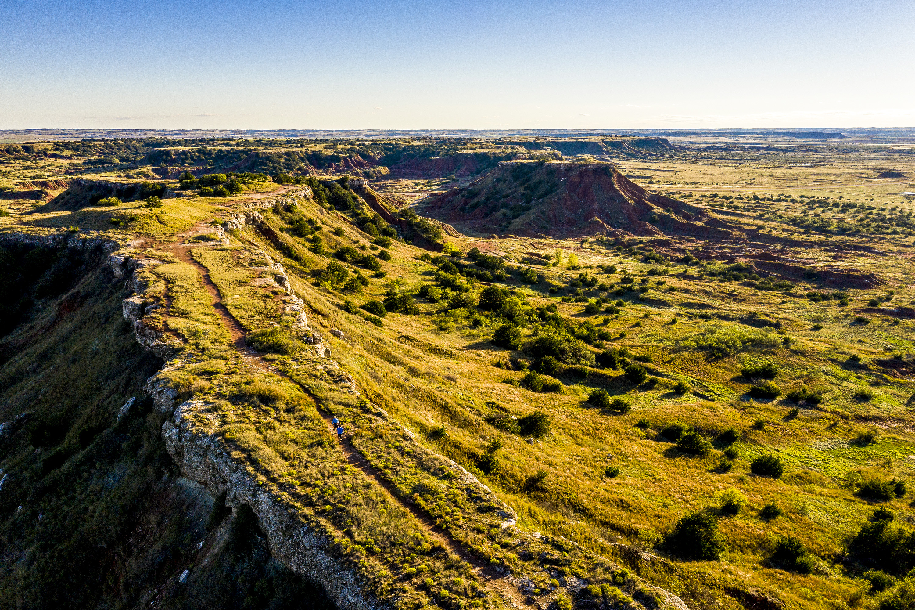 Wandern im Gloss Mountain State Park bei Fairview in Oklahoma