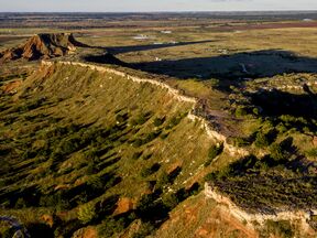 Der Gloss Mountain State Park bei Fairview in Oklahoma