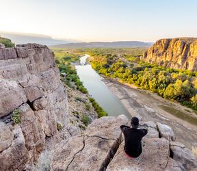 Ausblick Ã¼ber die Weiten des Big-Bend-Nationalparks in Texas