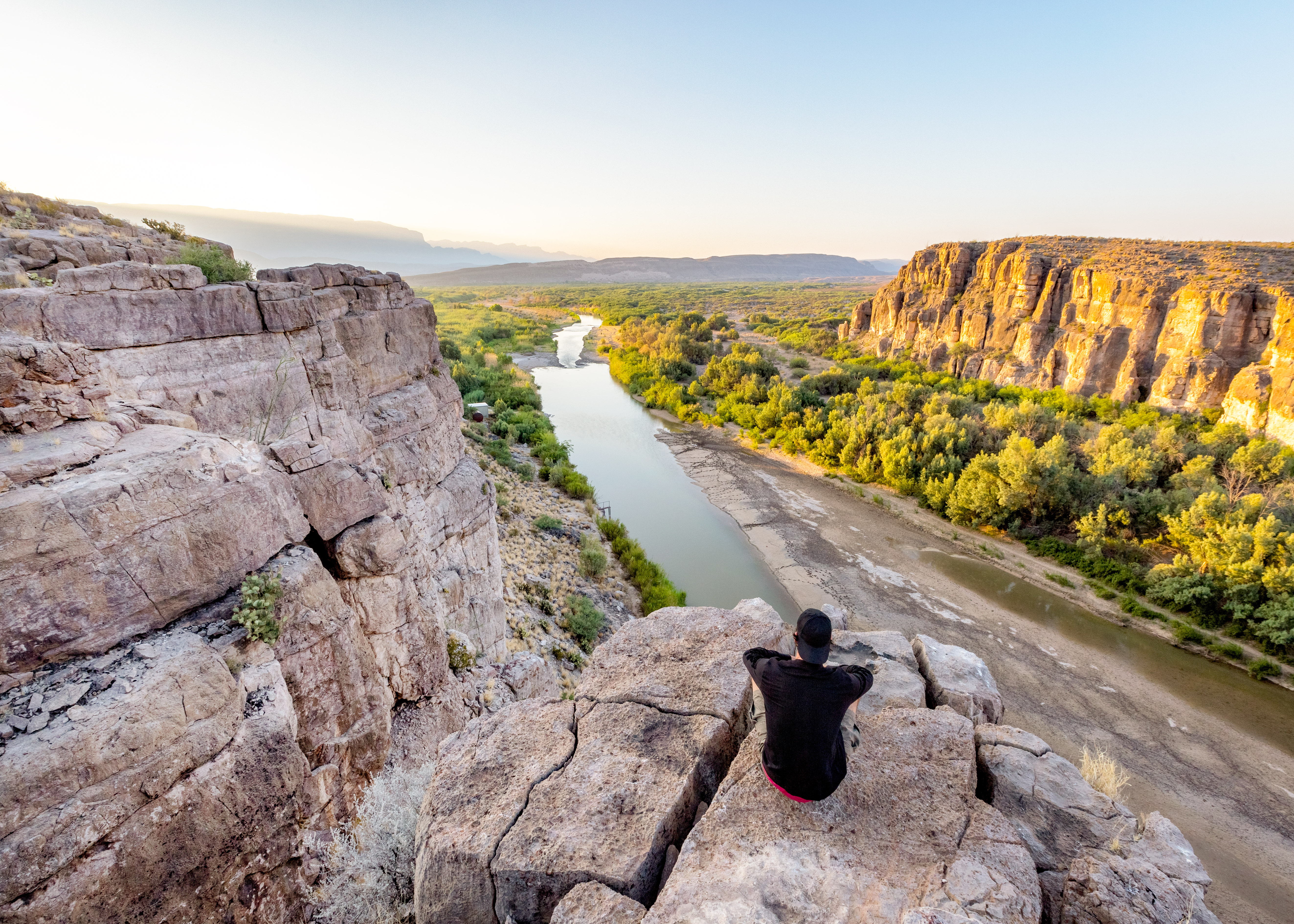 Ausblick Ã¼ber die Weiten des Big-Bend-Nationalparks in Texas