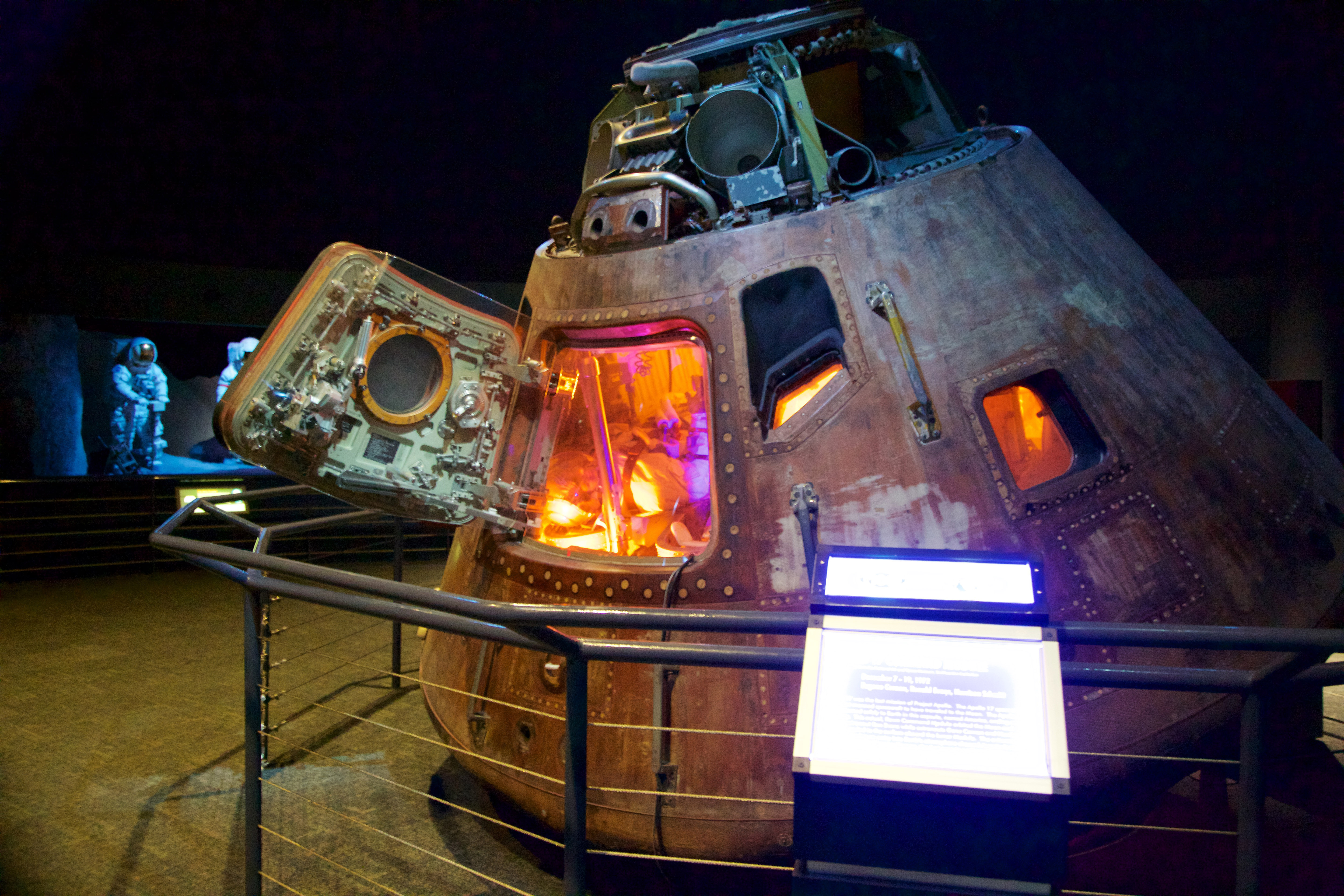 Kommandokapsel von Apollo 17 im Johnson Space Center in Houston