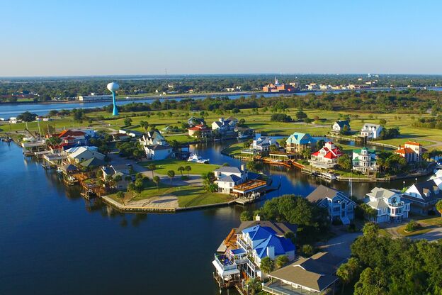 Luftaufnahme von Pleasure Island Luftaufnahme von Pleasure Island