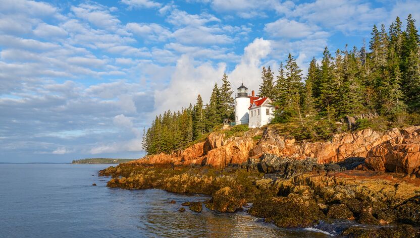 Der Bass Harbor Head Light Leuchtturm in Maine