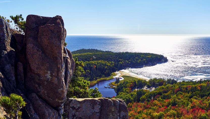Der Beehive Trail im Acadia Nationalpark, Maine Der Beehive Trail im Acadia Nationalpark, Maine