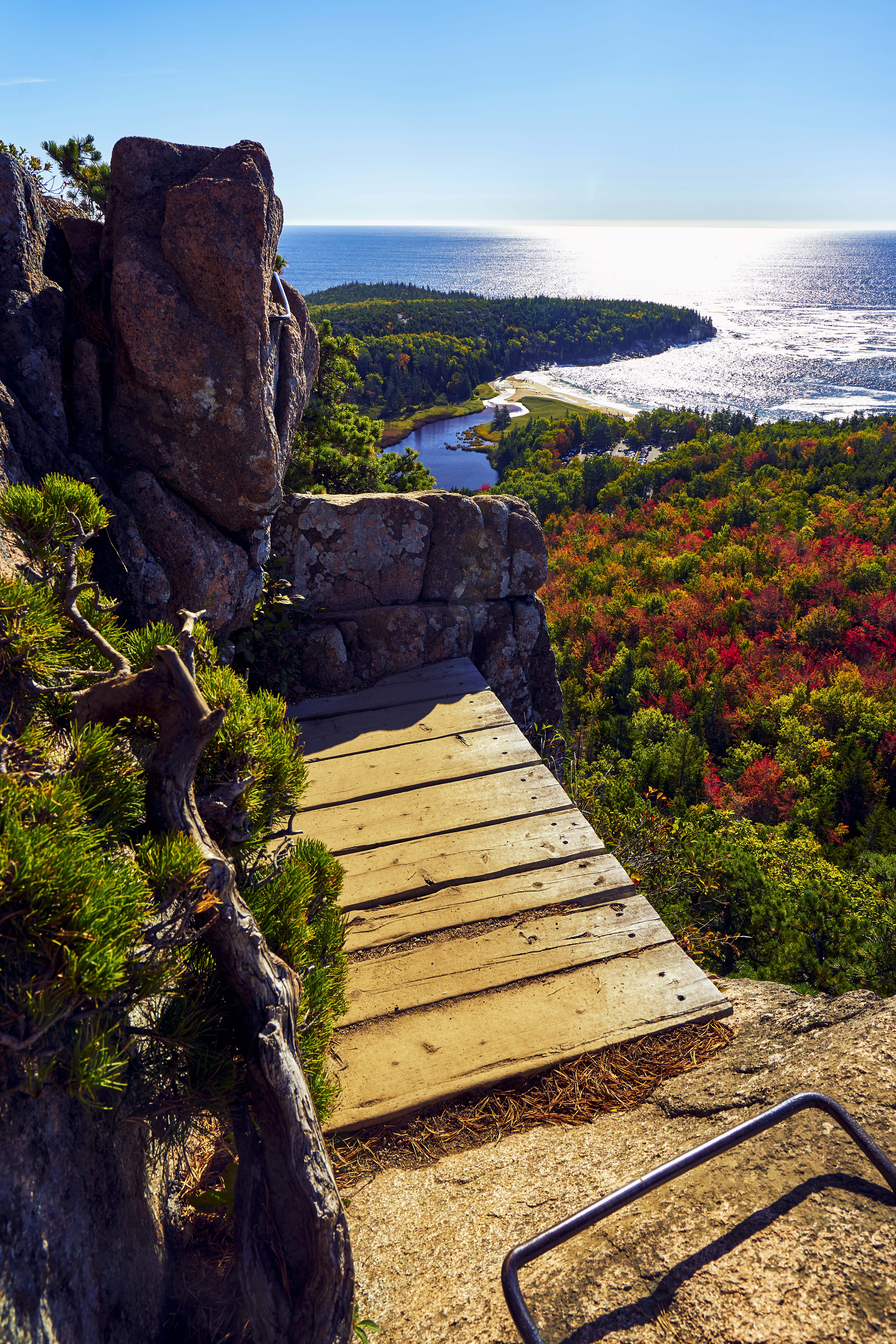 Der Beehive Trail im Acadia Nationalpark, Maine