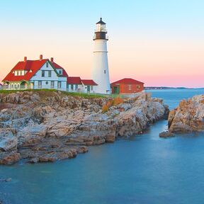 Sonnenuntergang beim Portland Head Lighthouse