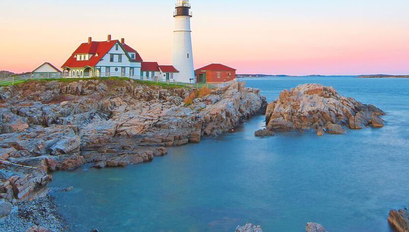 Sonnenuntergang beim Portland Head Lighthouse Sonnenuntergang beim Portland Head Lighthouse