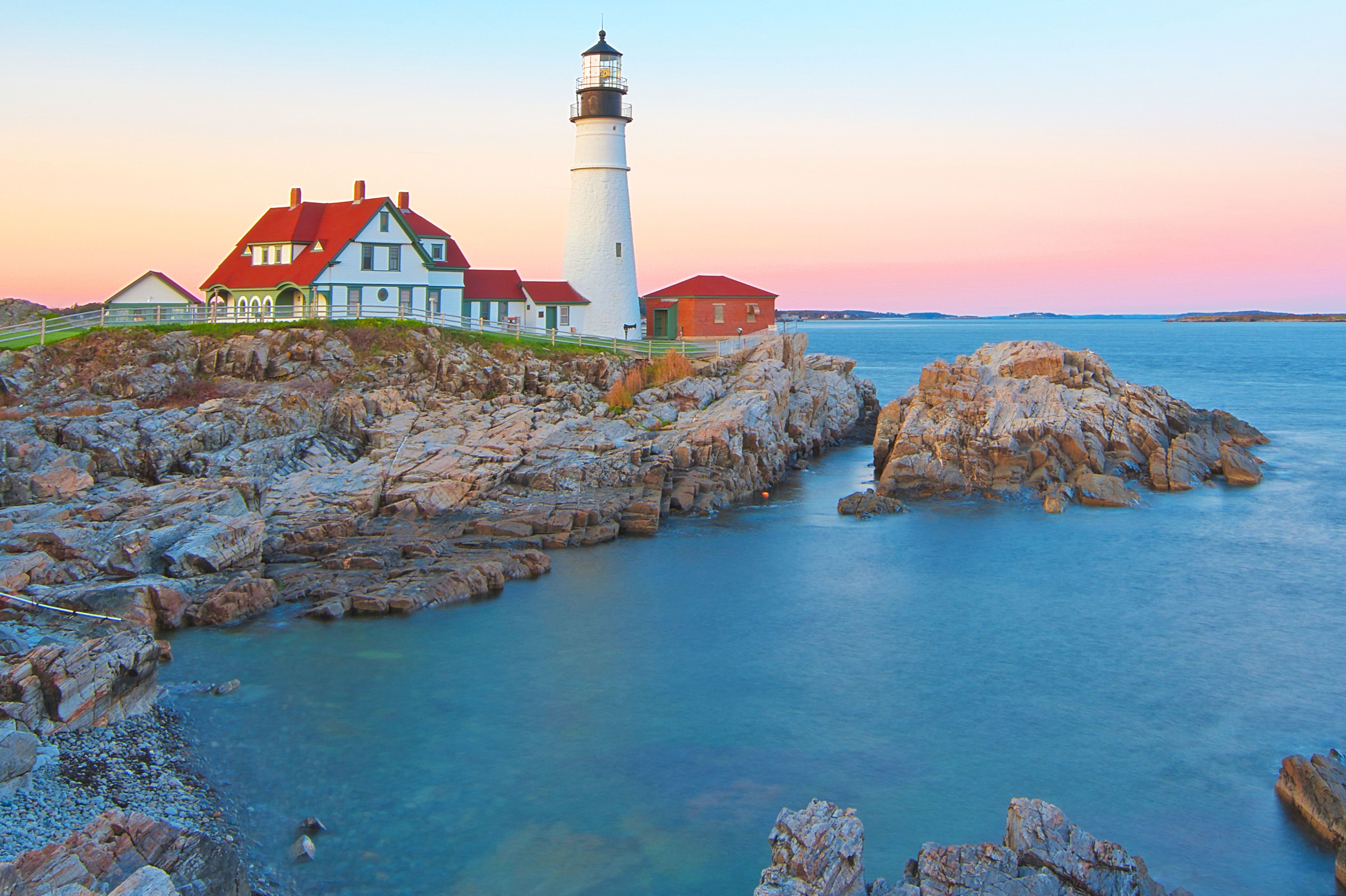 Sonnenuntergang beim Portland Head Lighthouse