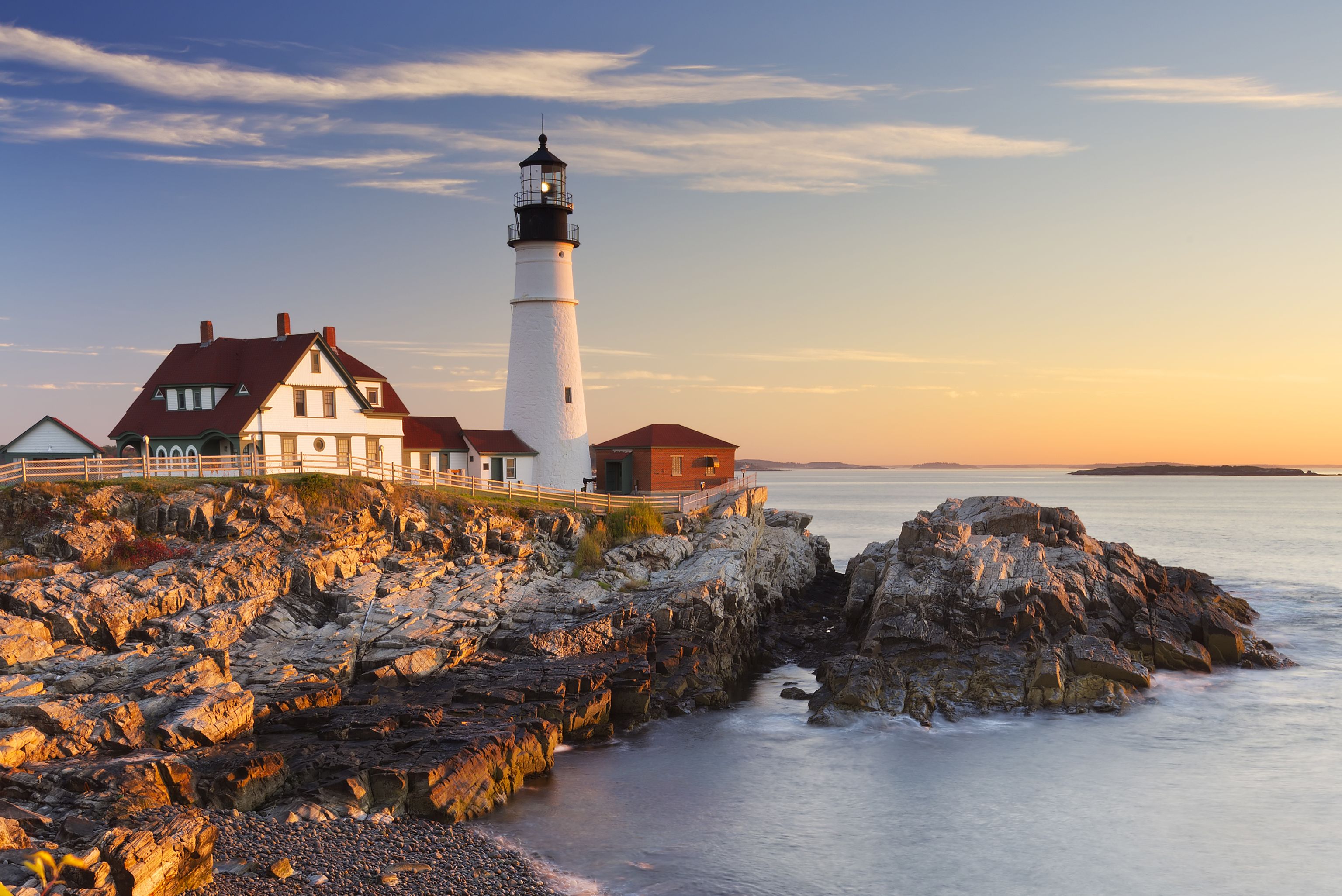 Der Portland Head Leuchtturm in Cape Elizabeth, Maine