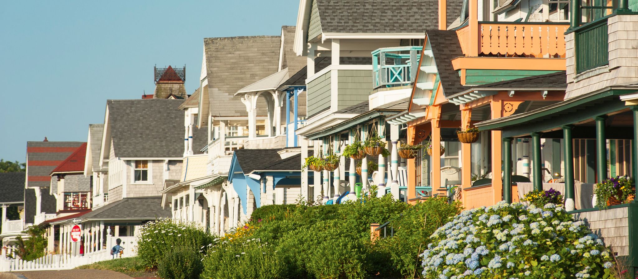 Impressionen der kleinen Stadt Oak Bluffs auf der Insel Marthas Vineyard in Massachusetts