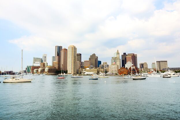 Blick auf die Skyline von Boston, Massachusetts