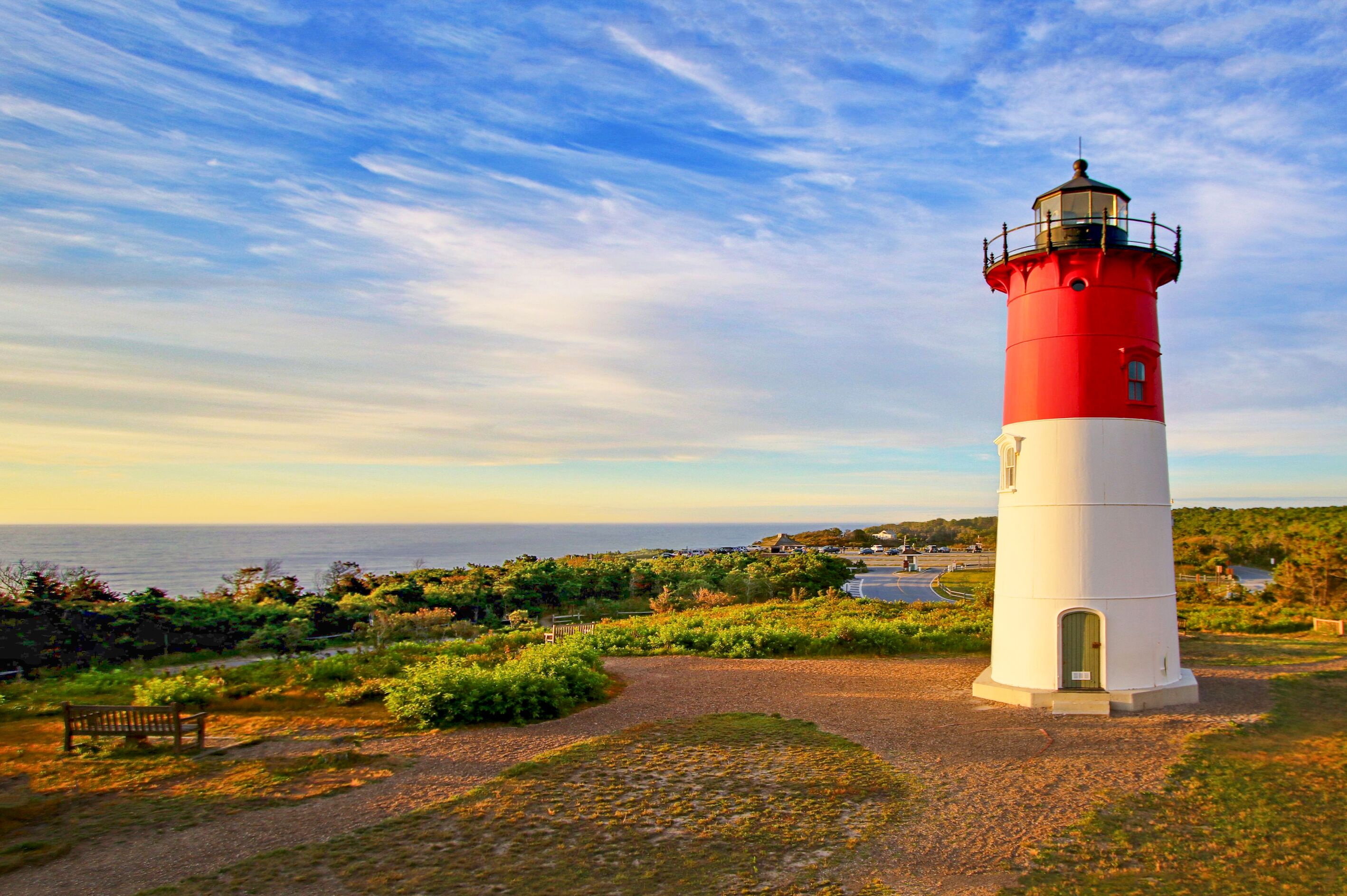 Historischer Leuchtturm Nauset Light in Eastham, Massachusetts