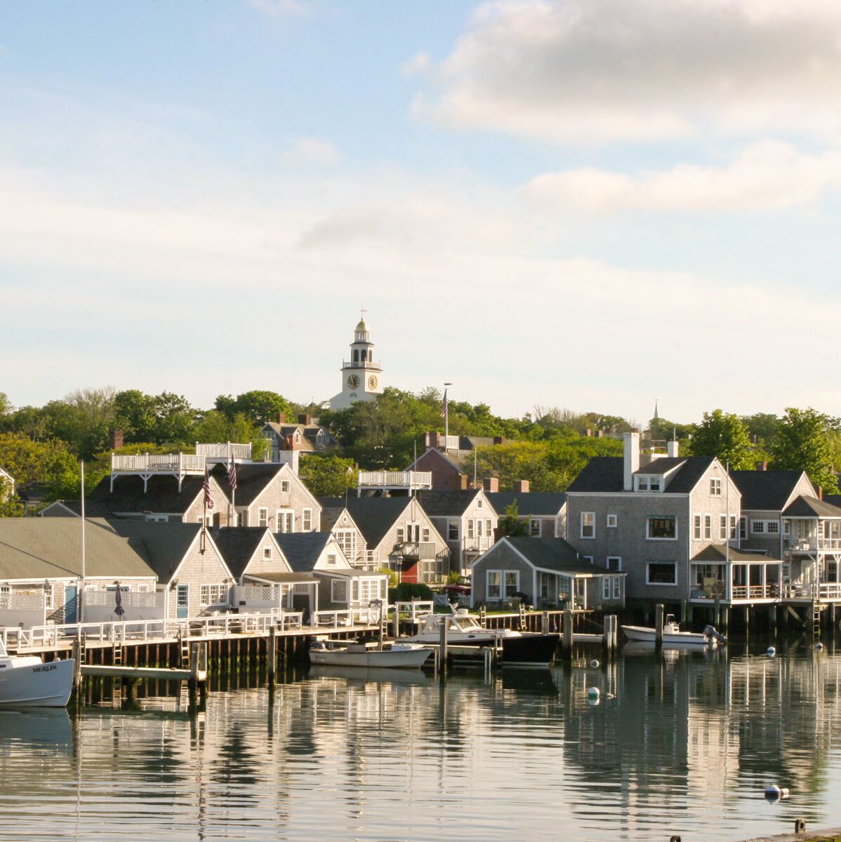 Der idyllische Hafen auf der Insel Nantucket in Massachusetts