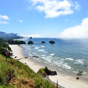 Aussicht auf Cresent Beach, Oregon