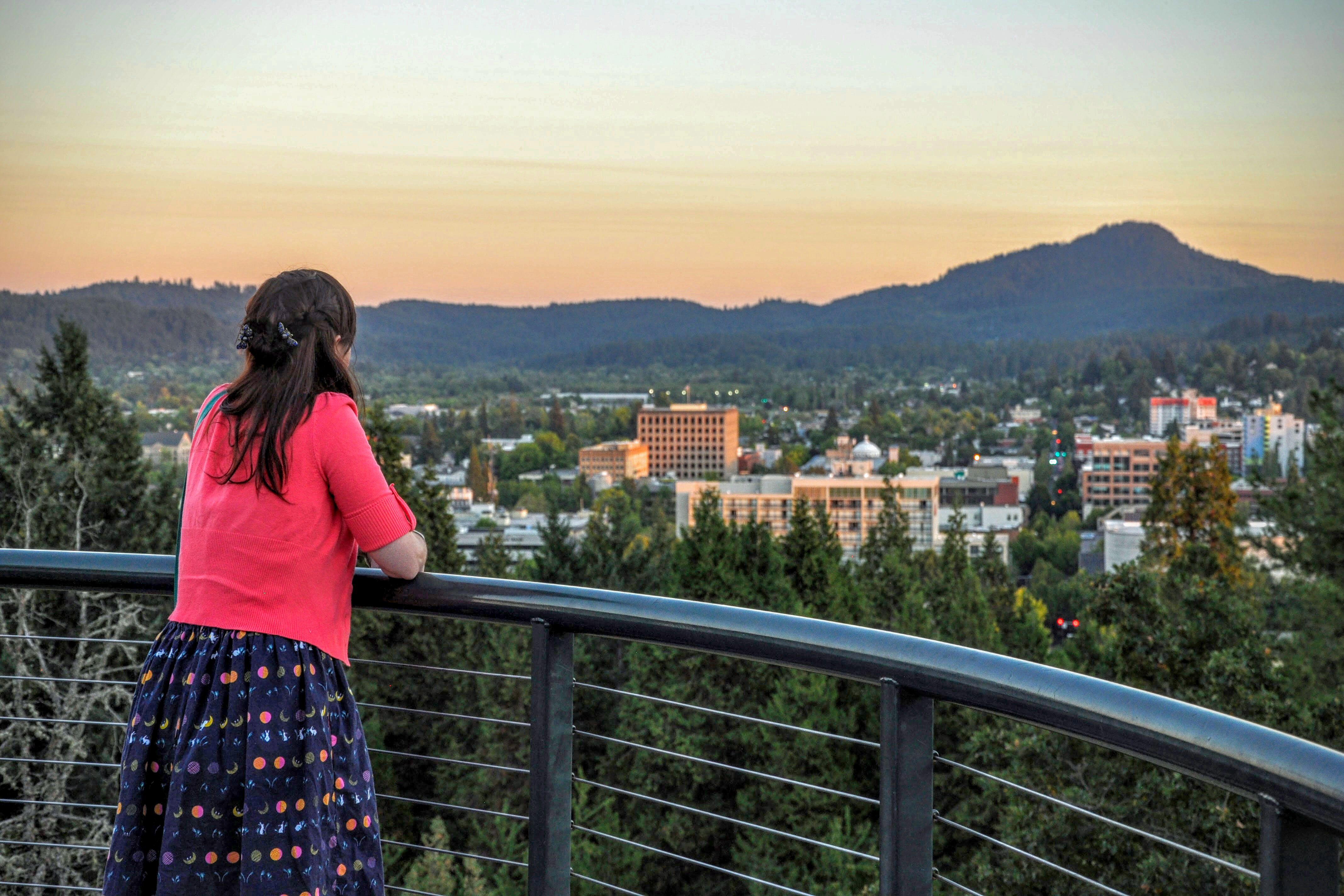 Schöner Ausblick über Eugene vom Skinner Butte Park aus in Oregon