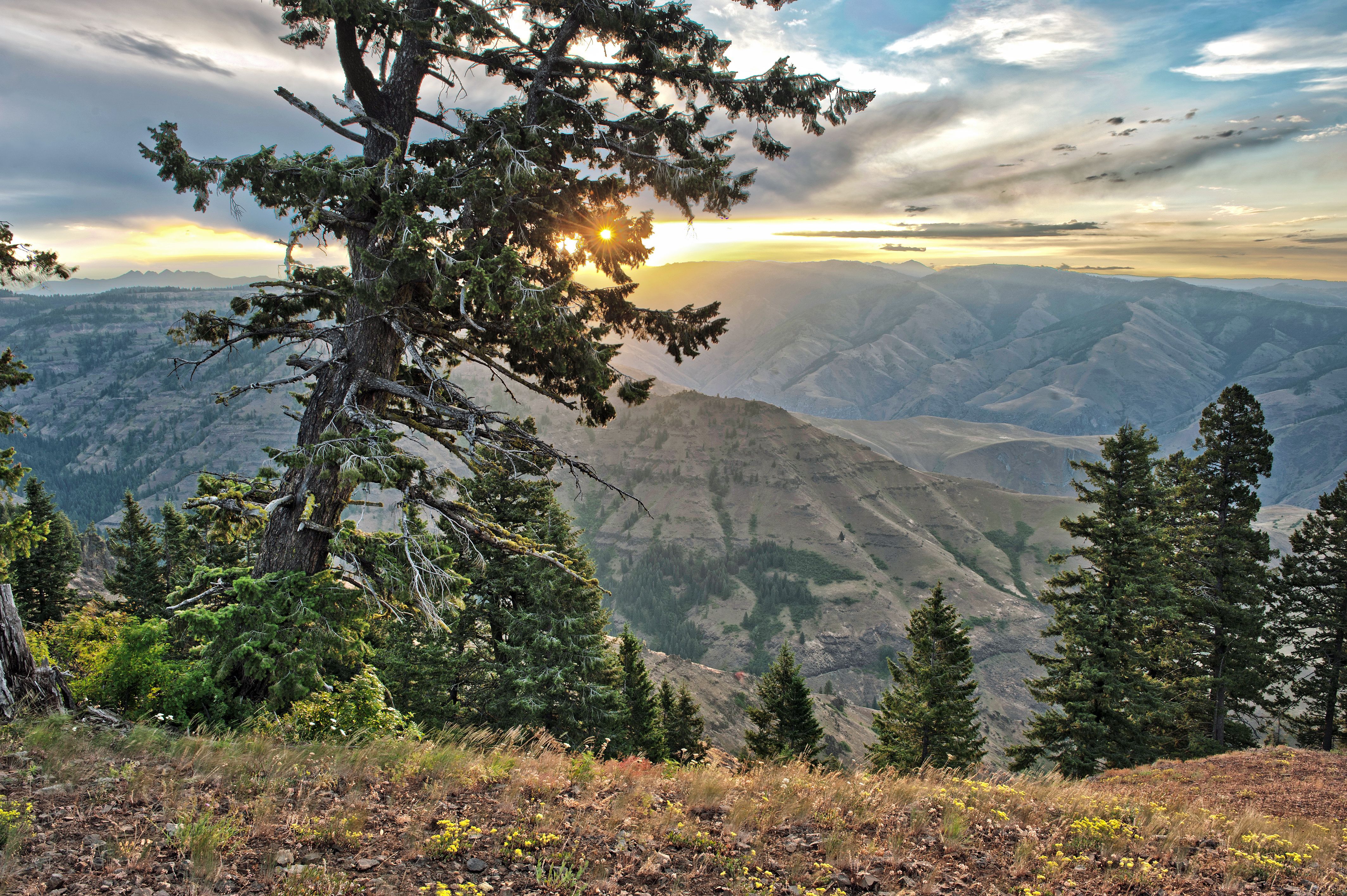 Sonnenuntergang in der Hells Canyon National Recreation Area