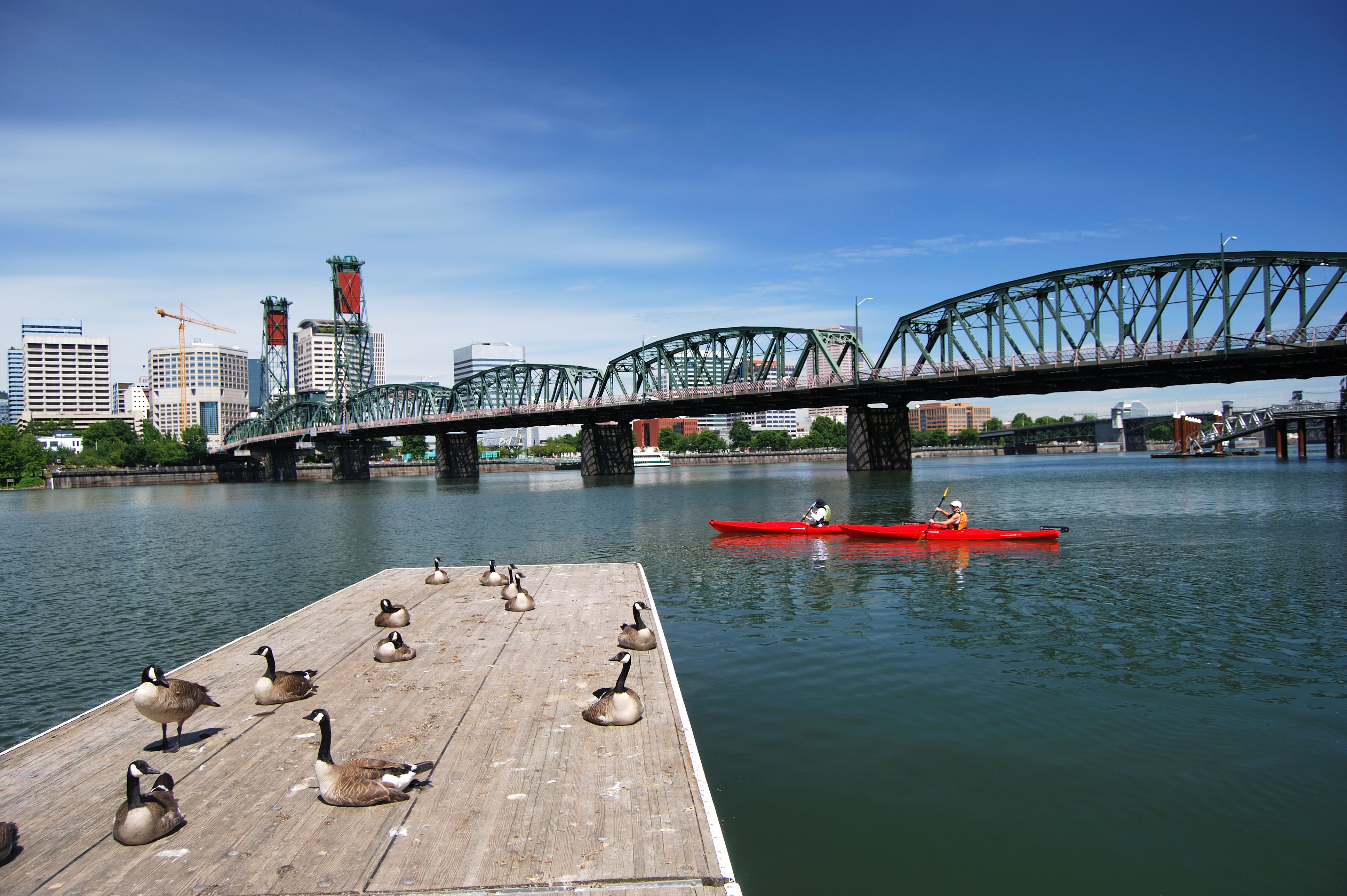 City Kayaking at Portland, Oregon